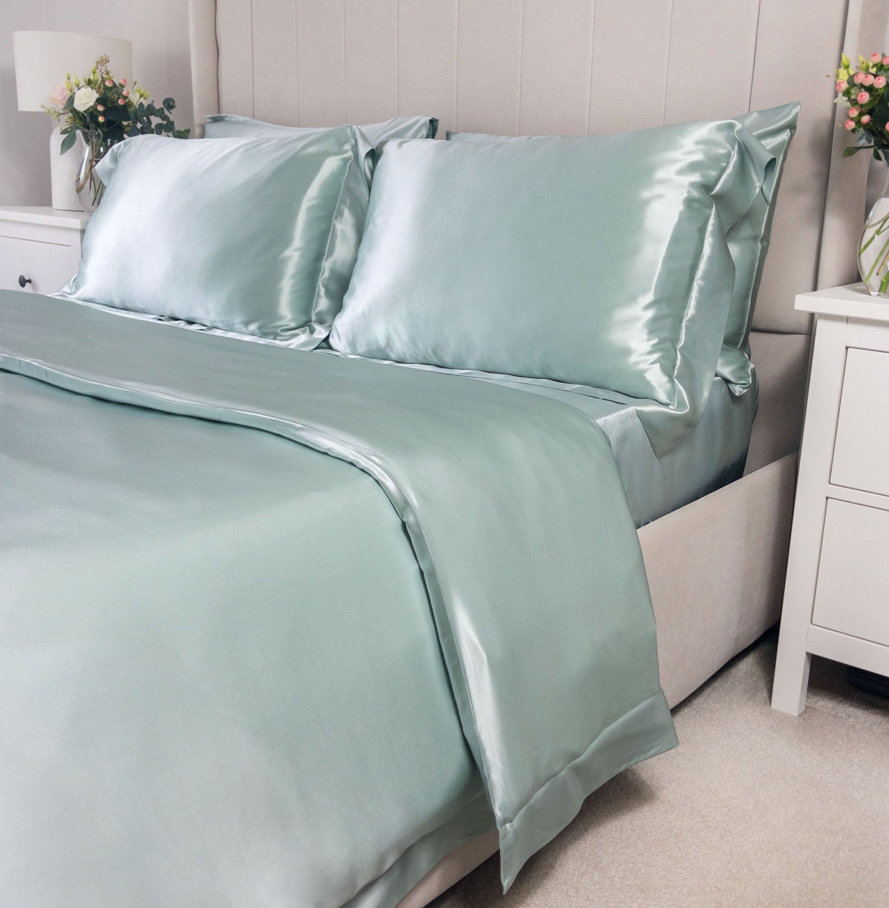 22 Momme 4PCS Duck Egg Silk Duvet Cover Set