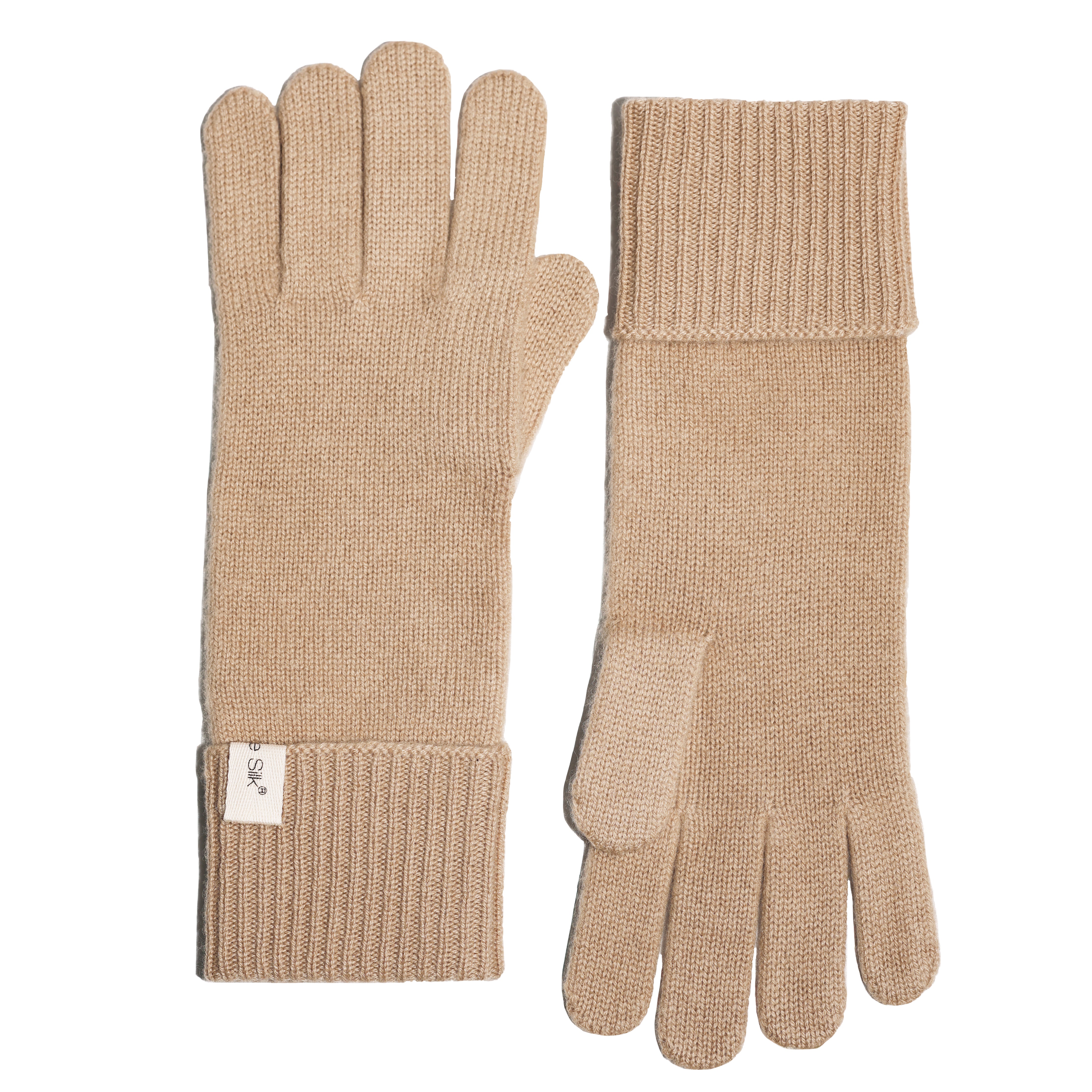 Ladies Pure Cashmere Gloves Camel