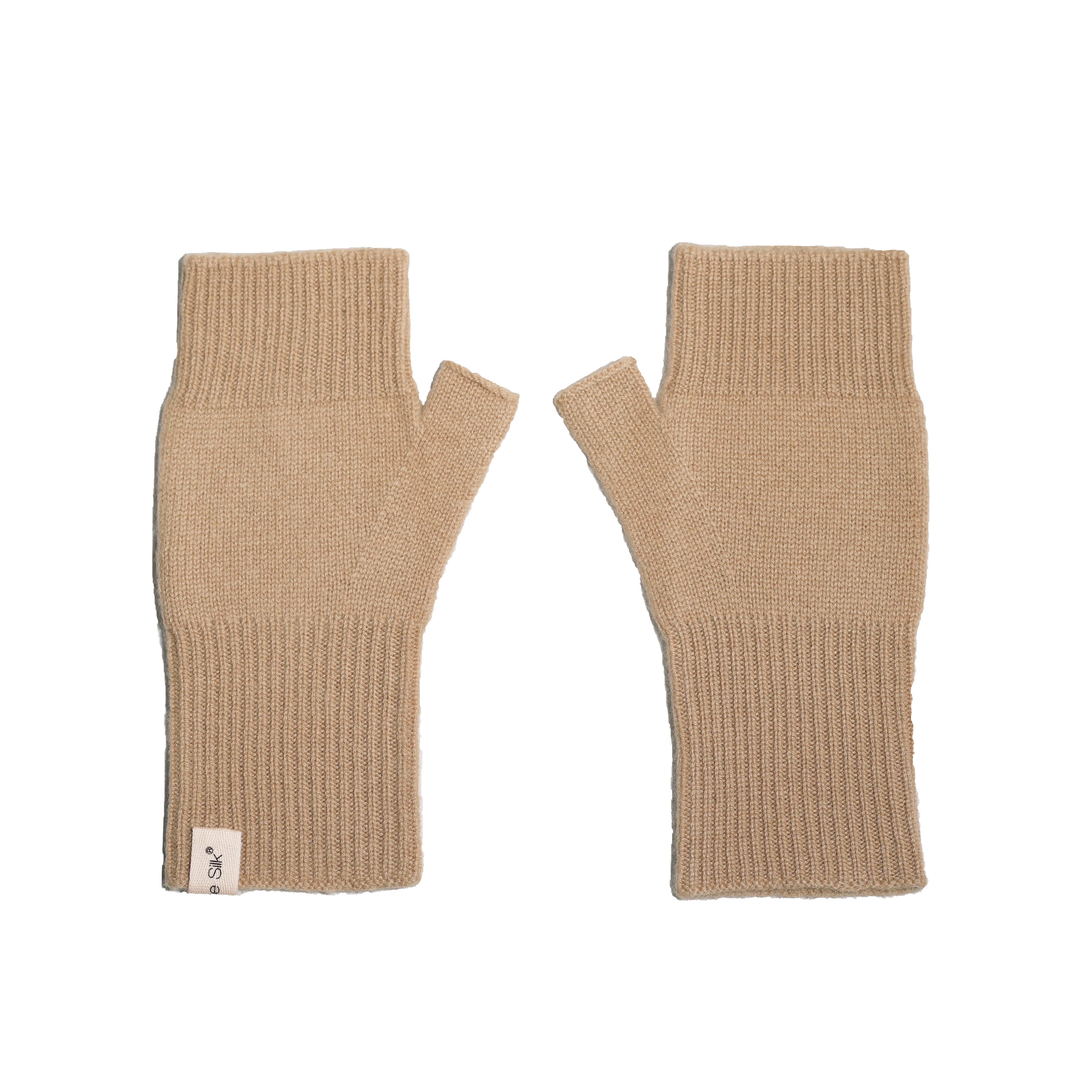 Fingerless Cashmere Gloves Camel