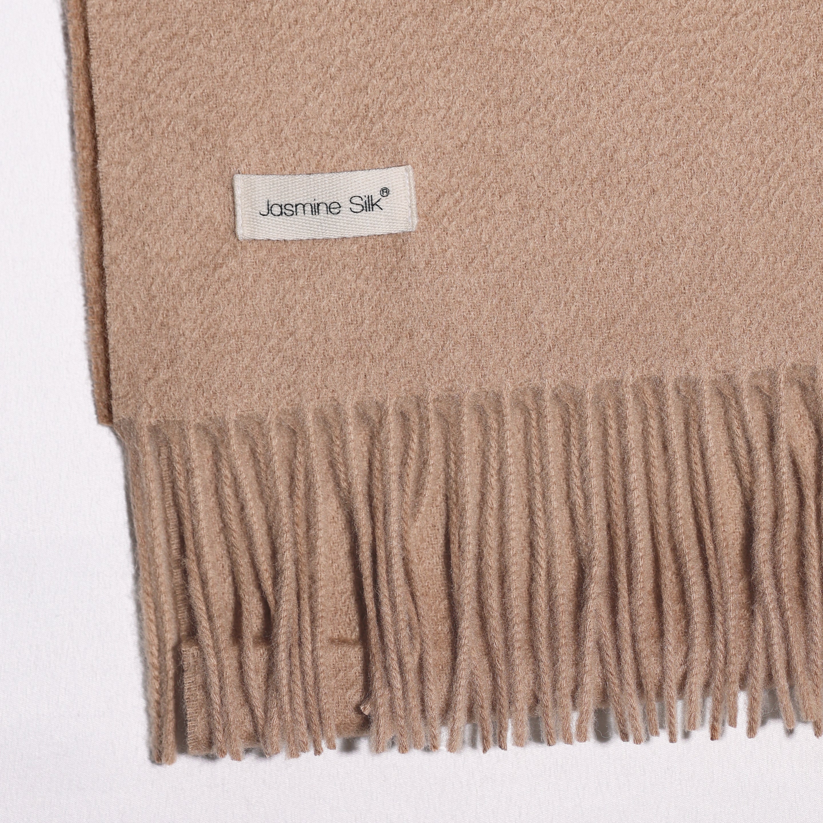 Cashmere Tassel Scarf Camel