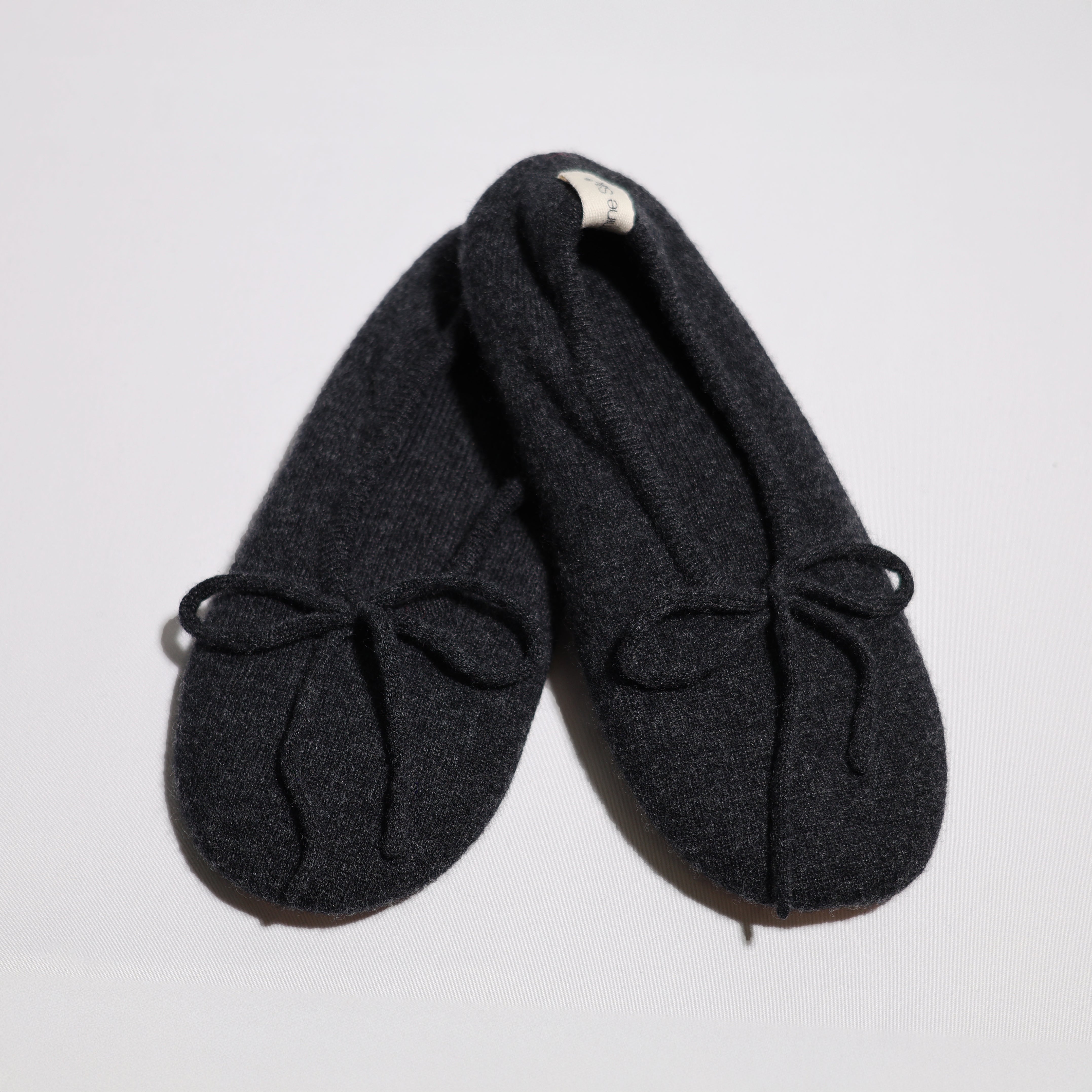 Cashmere Ballet Slippers Charcoal
