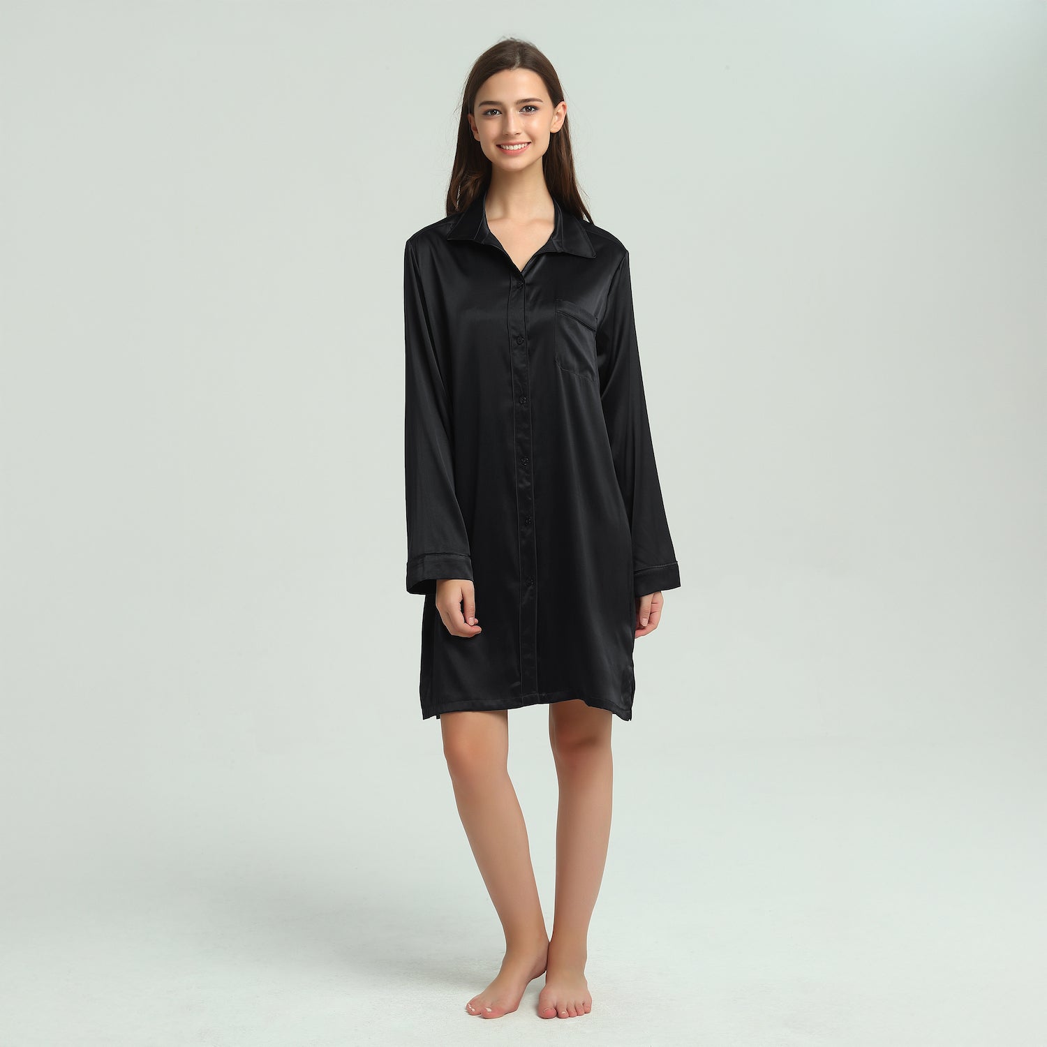Black Silk Nightshirt