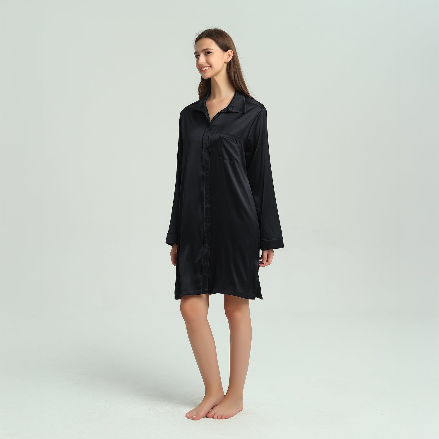Black Silk Nightshirt