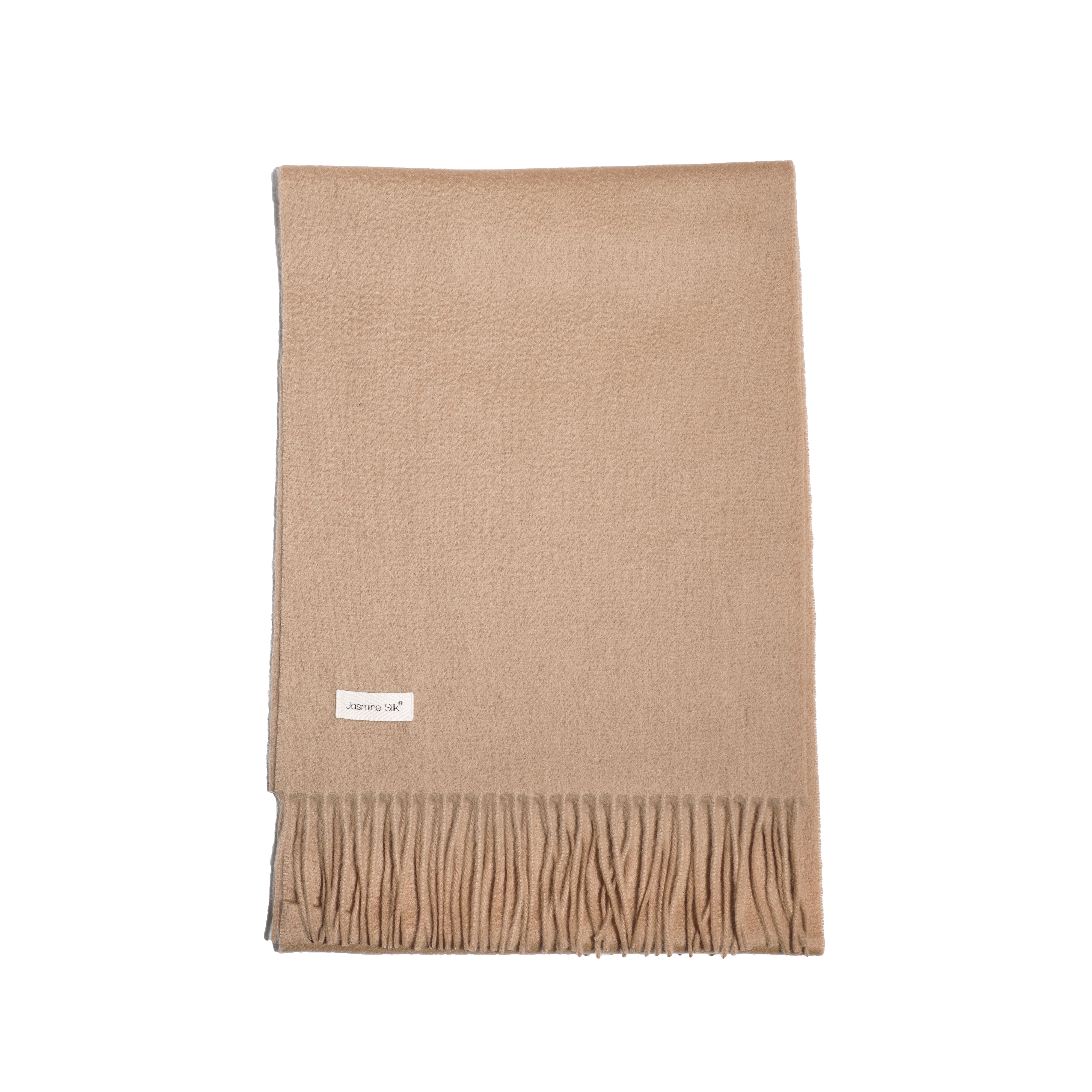 Cashmere Tassel Scarf Camel