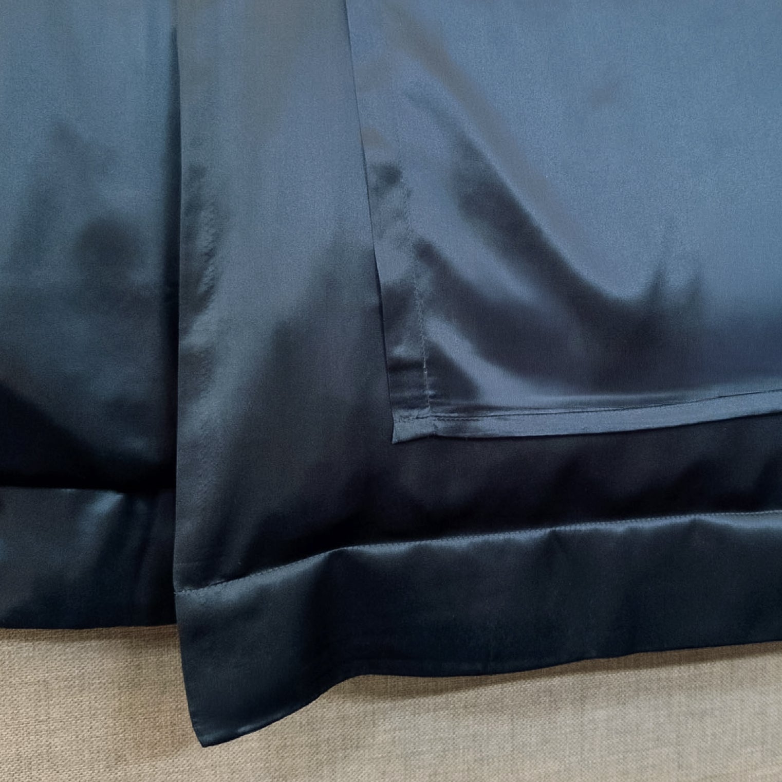 22 Momme Midnight Blue Silk Flat Sheet