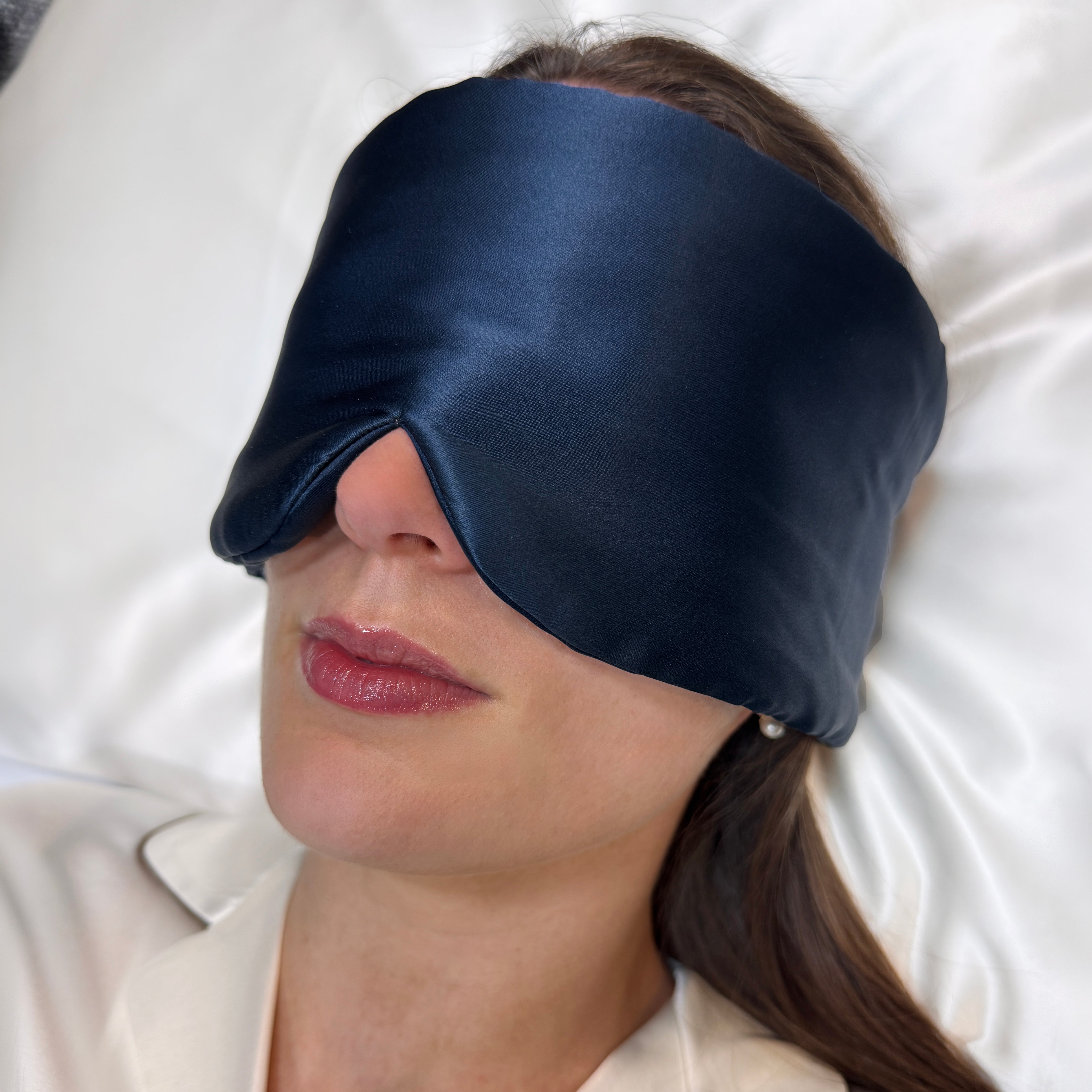 Midnight Blue Deep Sleep Silk Eye Mask