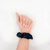 Silk Hair Scrunchie Black