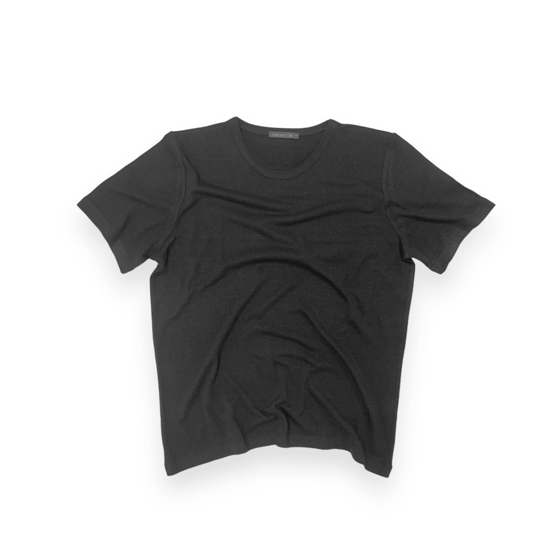 Ladies Charcoal Noil Silk T-Shirt