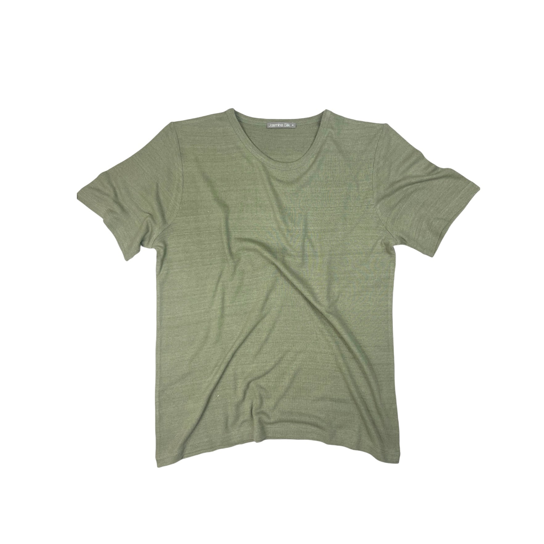 Ladies Khaki Noil Silk T-Shirt