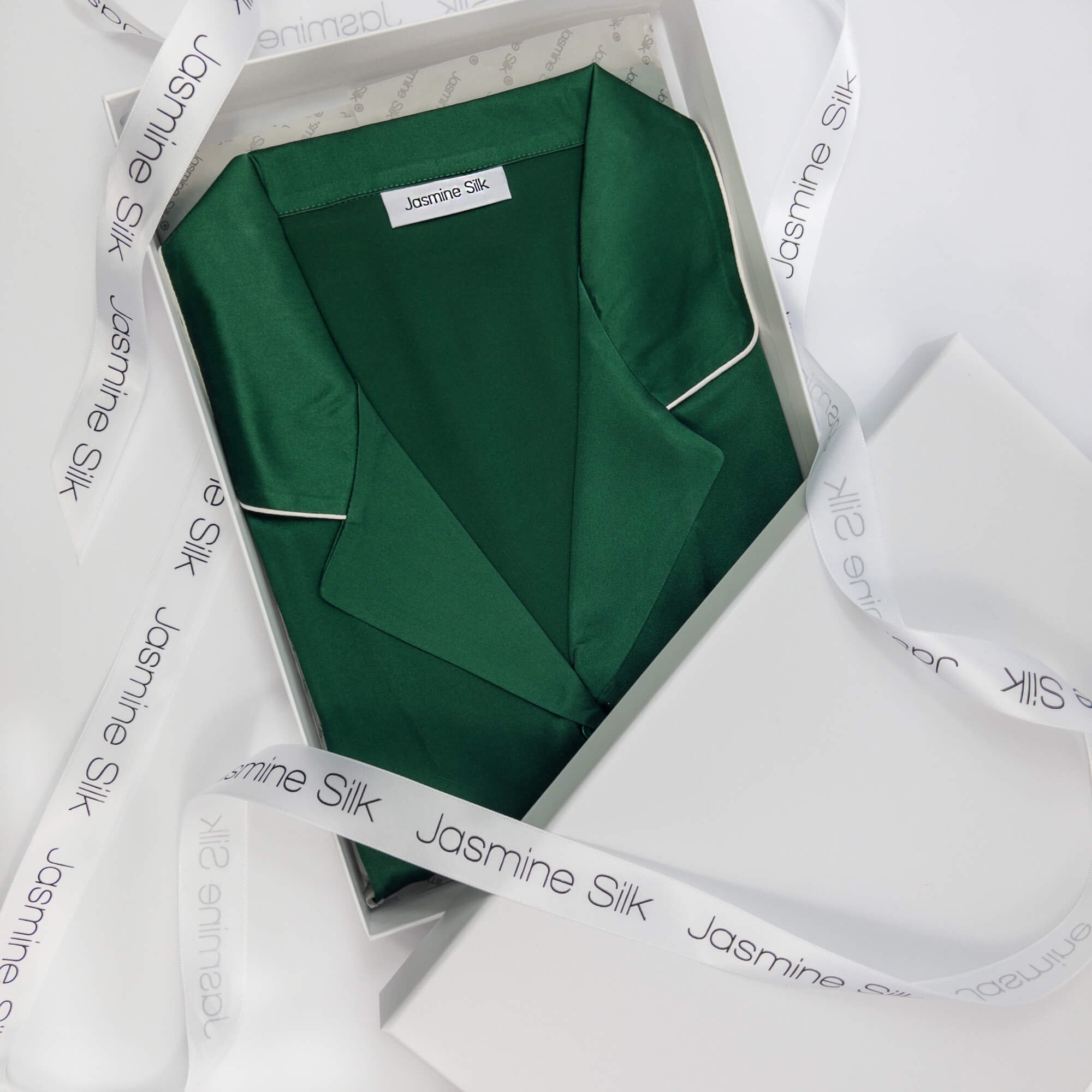 Ladies Pure Silk Pyjamas Emerald Green