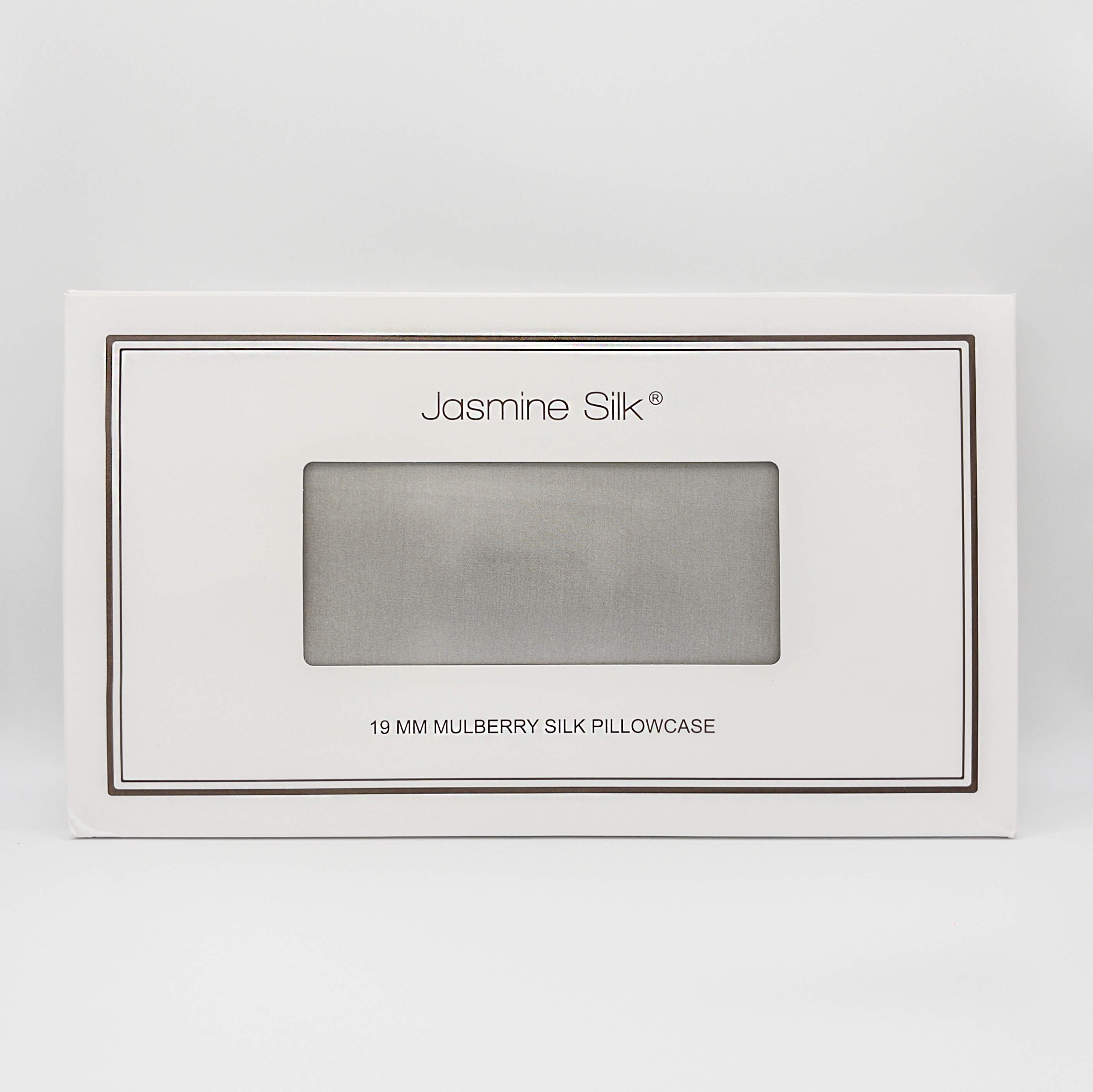 Grey Oxford Square Silk Pillowcase