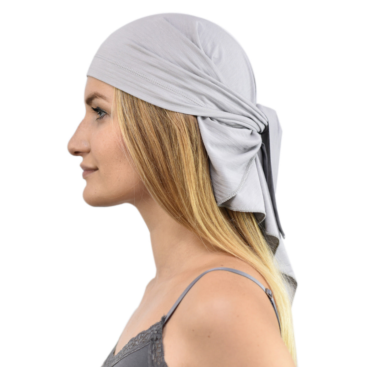 Bamboo Bandana - Suitable for Chemo & Hair Loss Grey