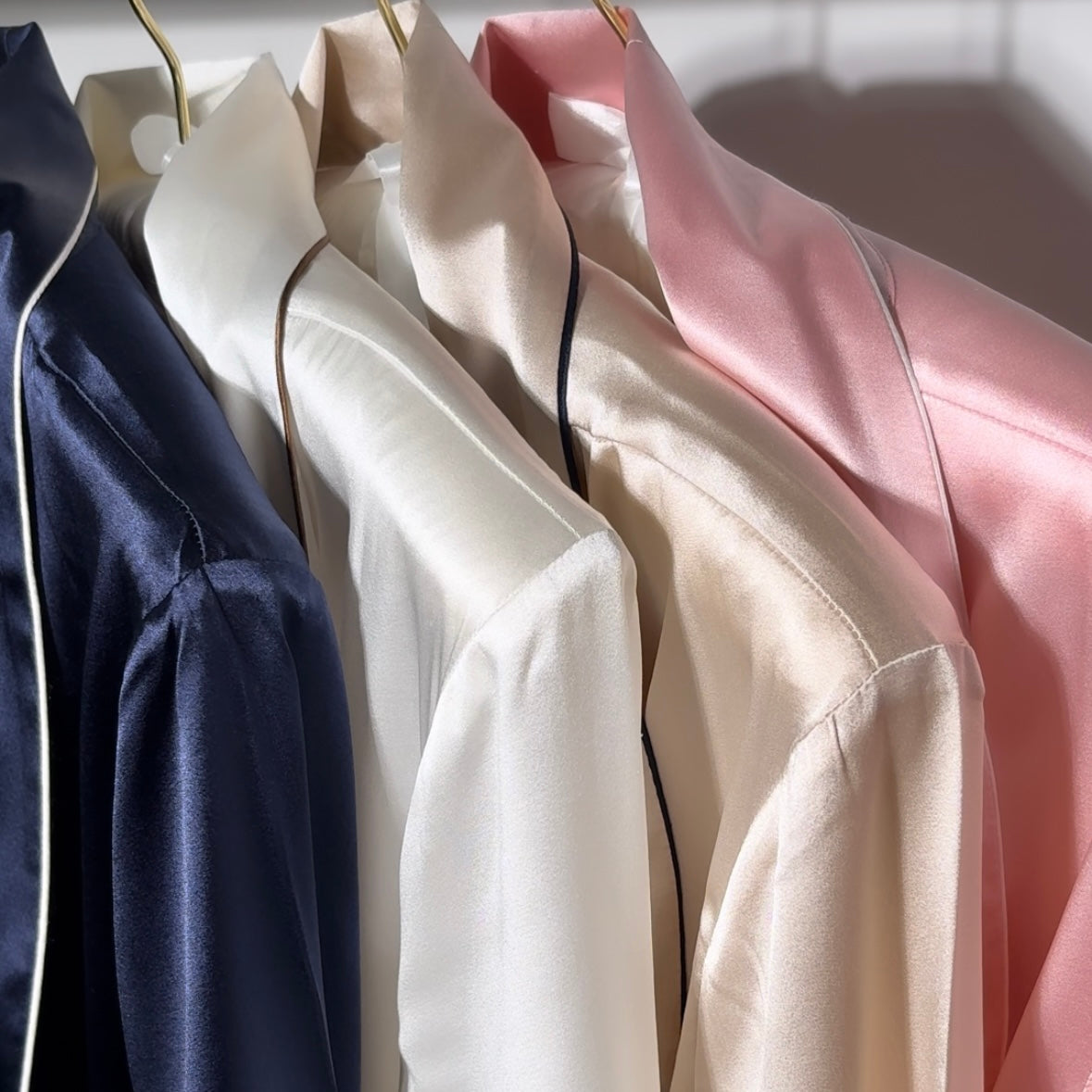 Women's Black Silk Dressing Gown