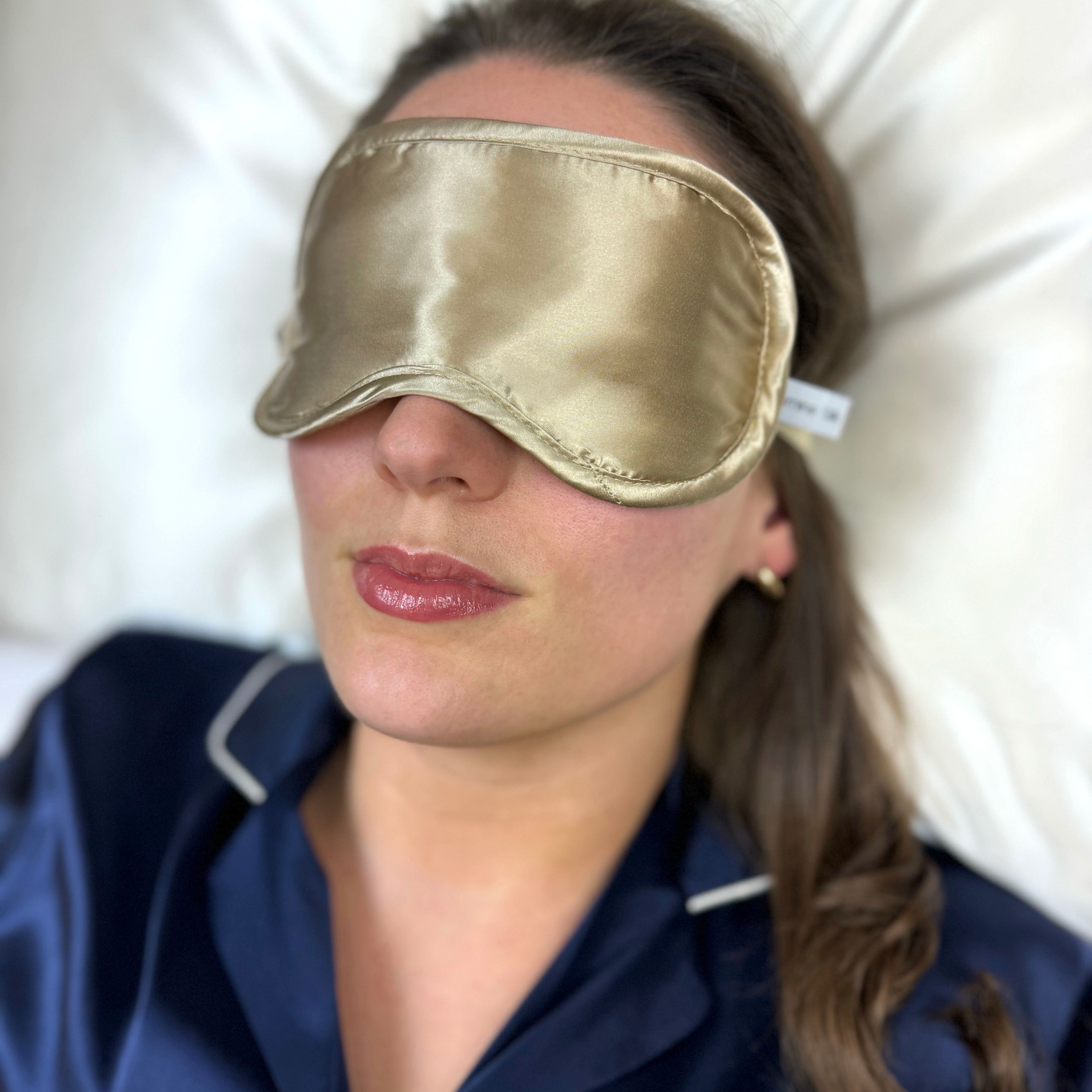Taupe Silk Sleep Eye Mask