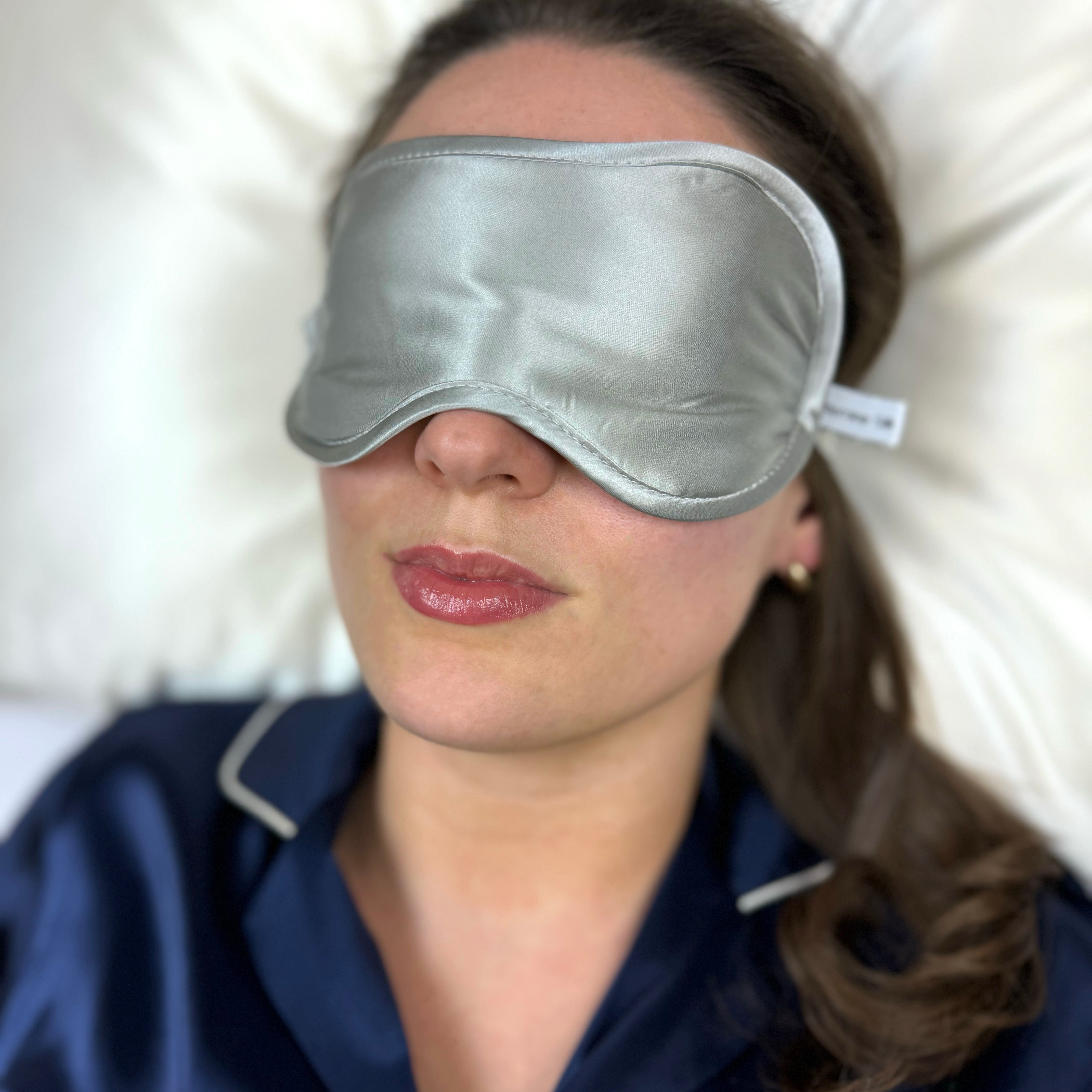 Grey Silk Sleep Eye Mask