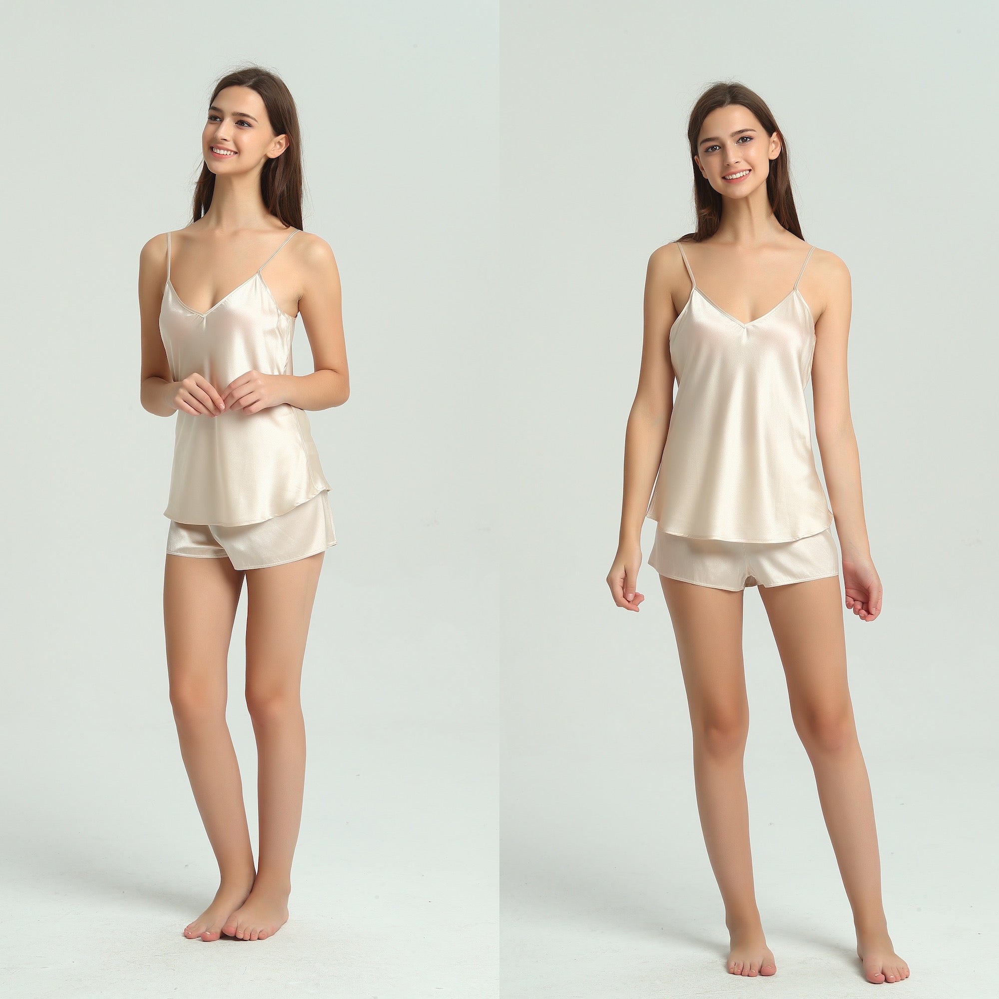 Nude Silk Camisole Set