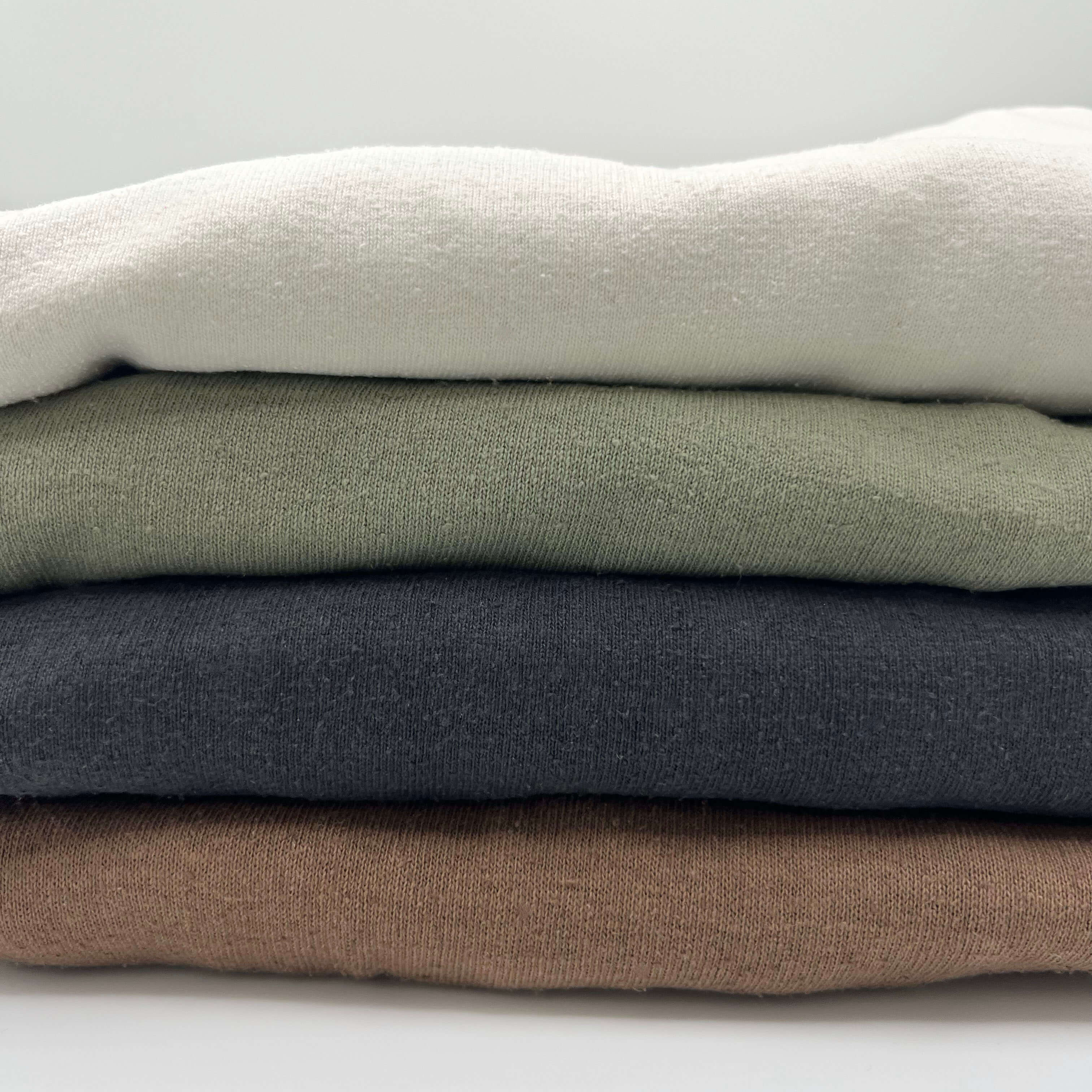 Ladies Khaki Noil Silk Long Sleeved Top