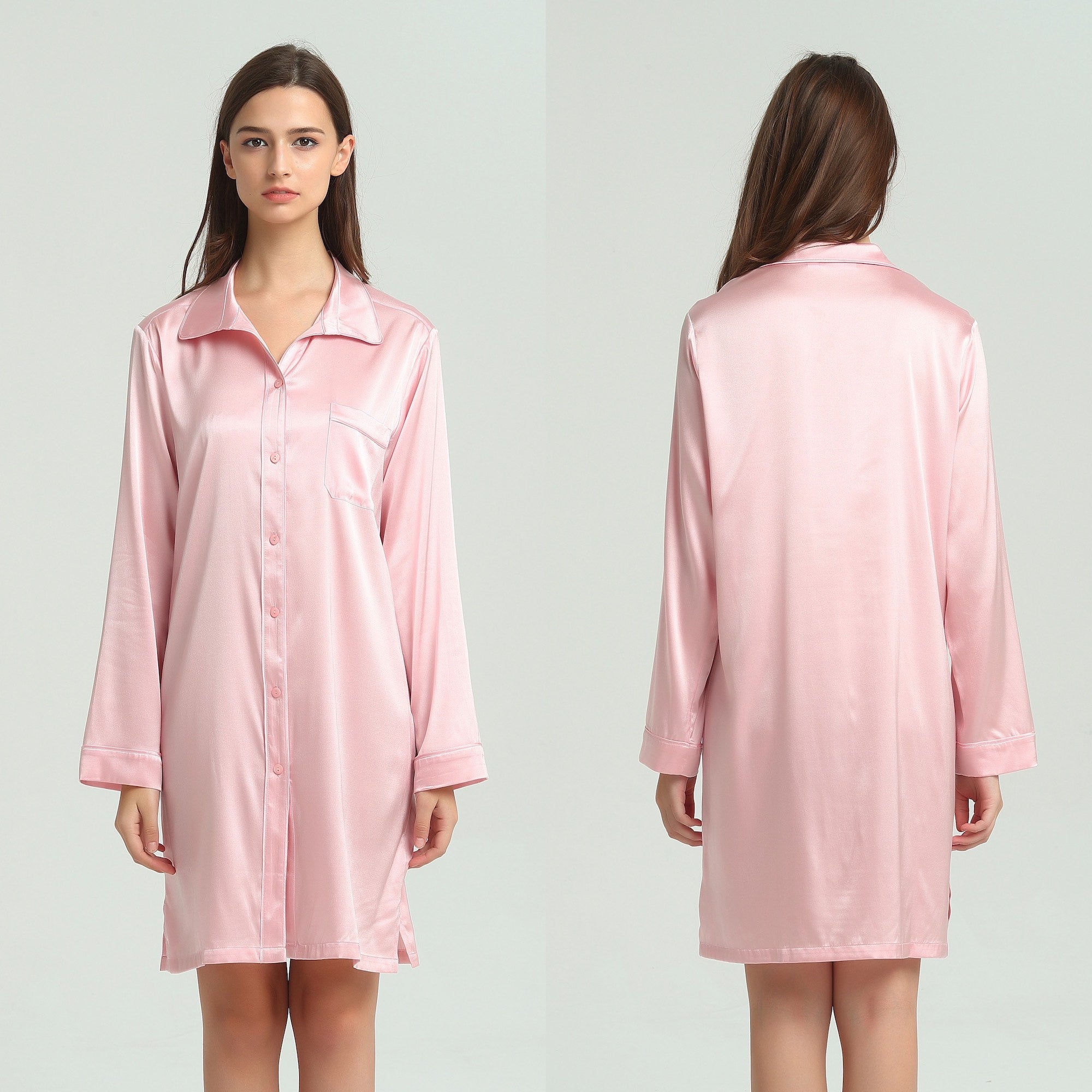 Pink Silk Nightshirt