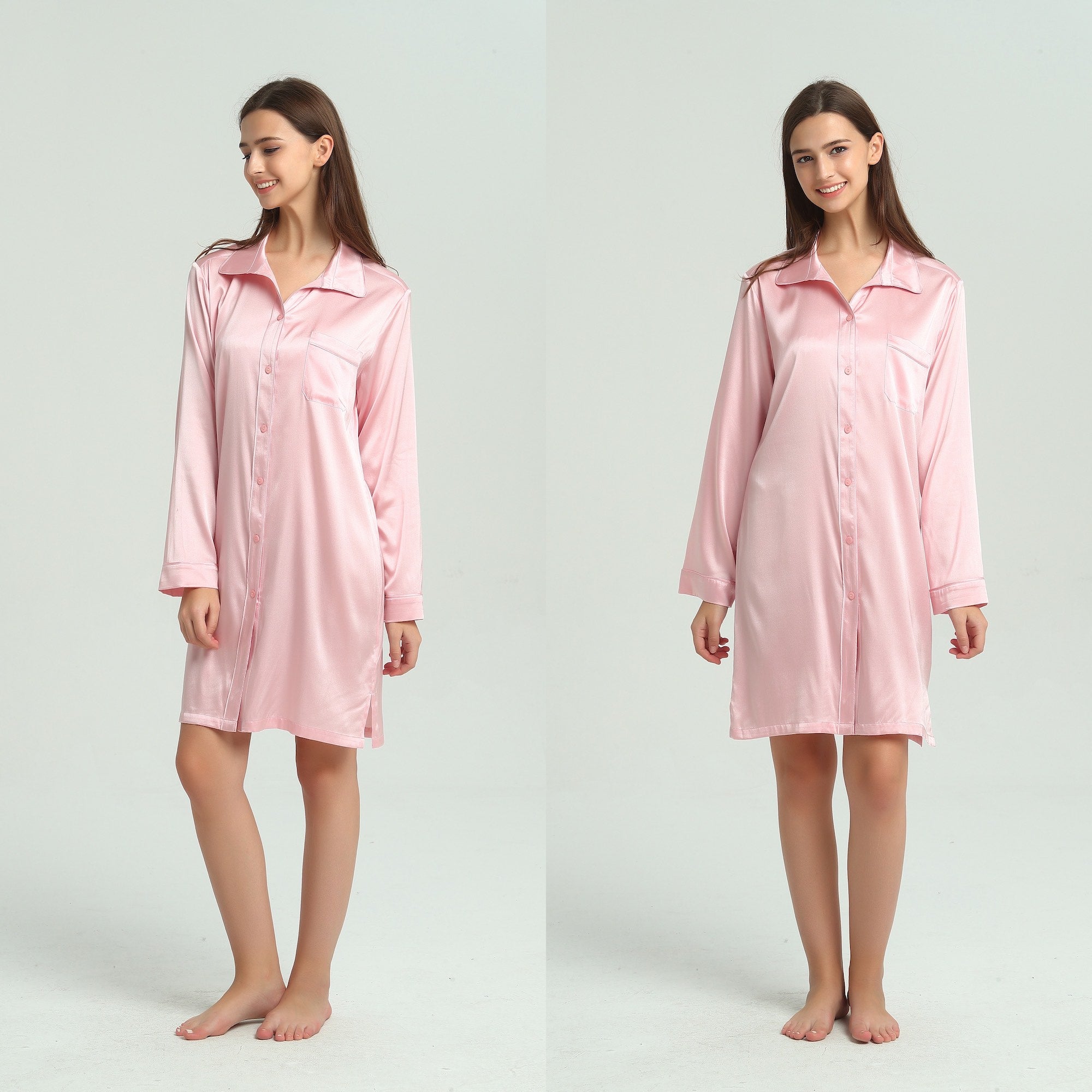 Pink Silk Nightshirt