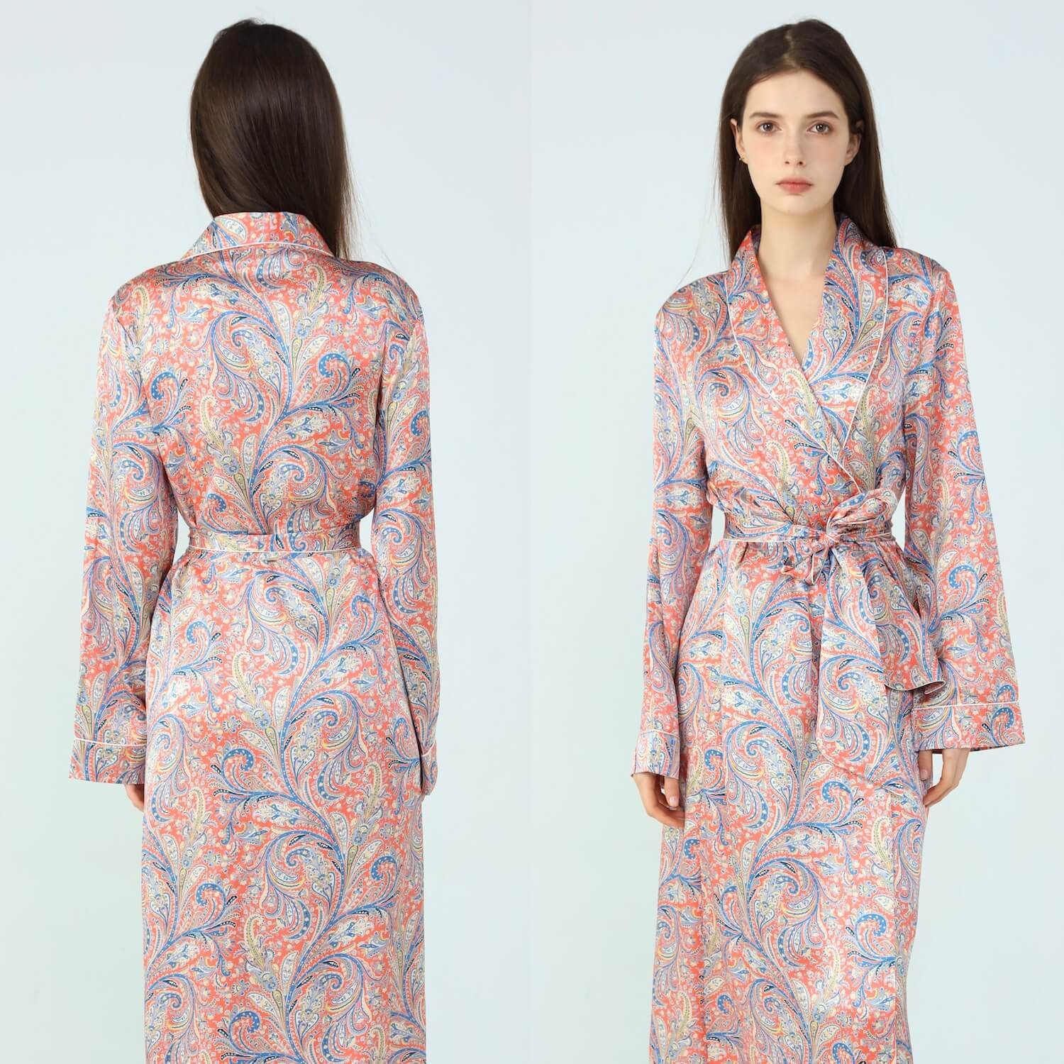 Women’s Liberty Great Missenden Orange Silk Dressing Gown