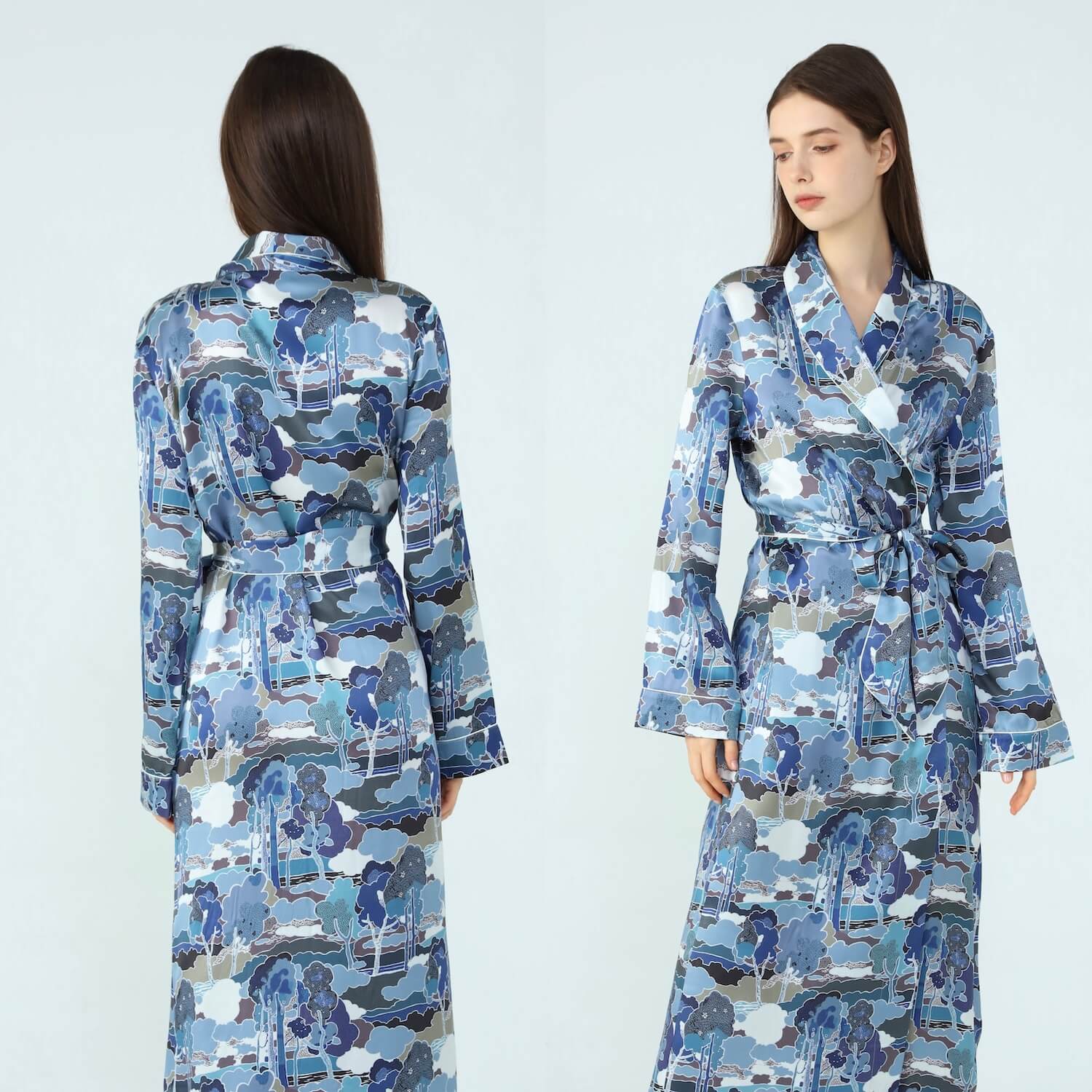 Women’s Liberty Prospect Road Navy Dressing Gown