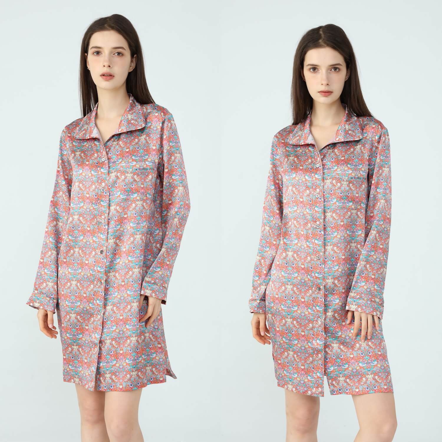 Women’s Liberty Strawberry Thief Tana Lawn Silk Nightshirt