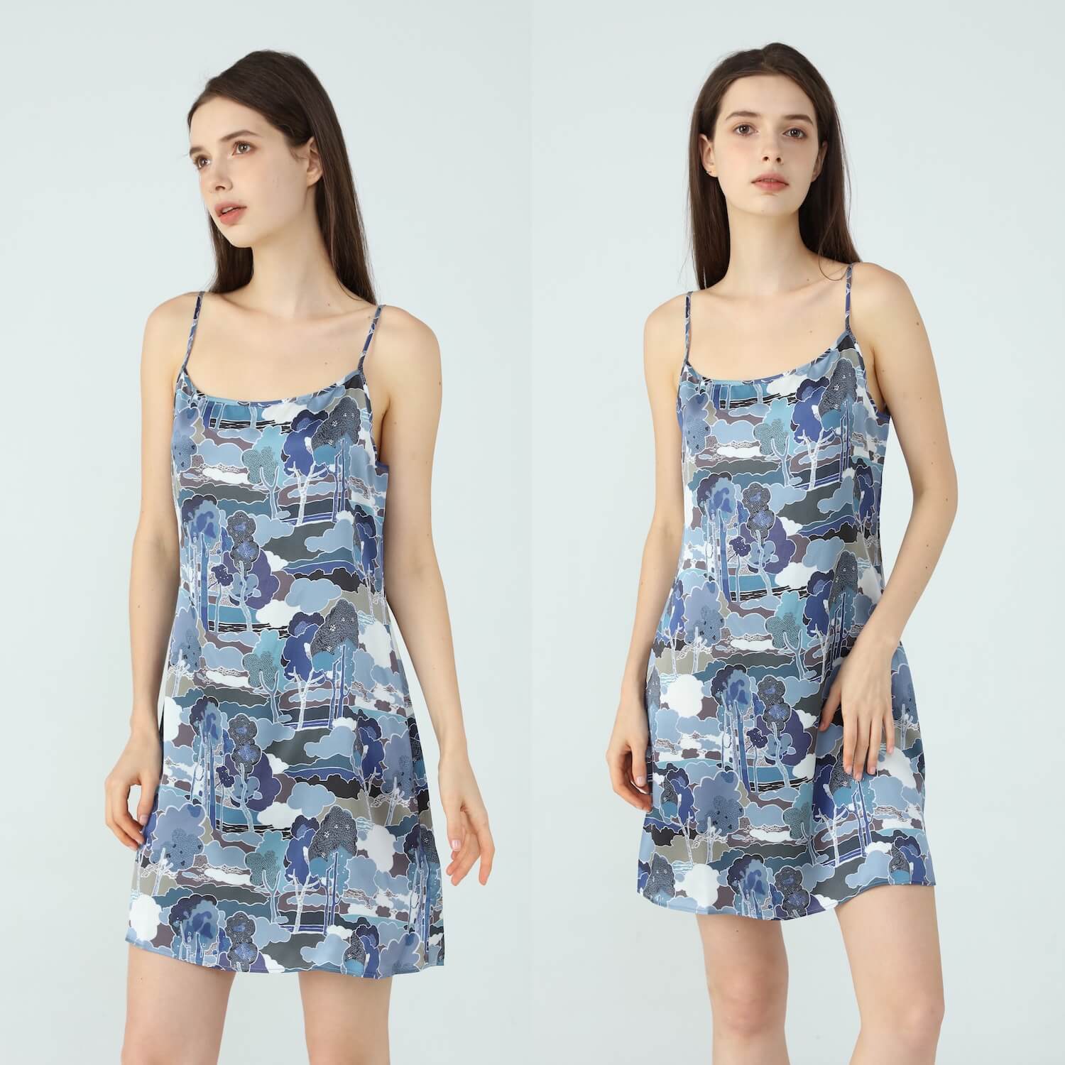 Women’s Liberty Prospect Road Navy Silk Nightie