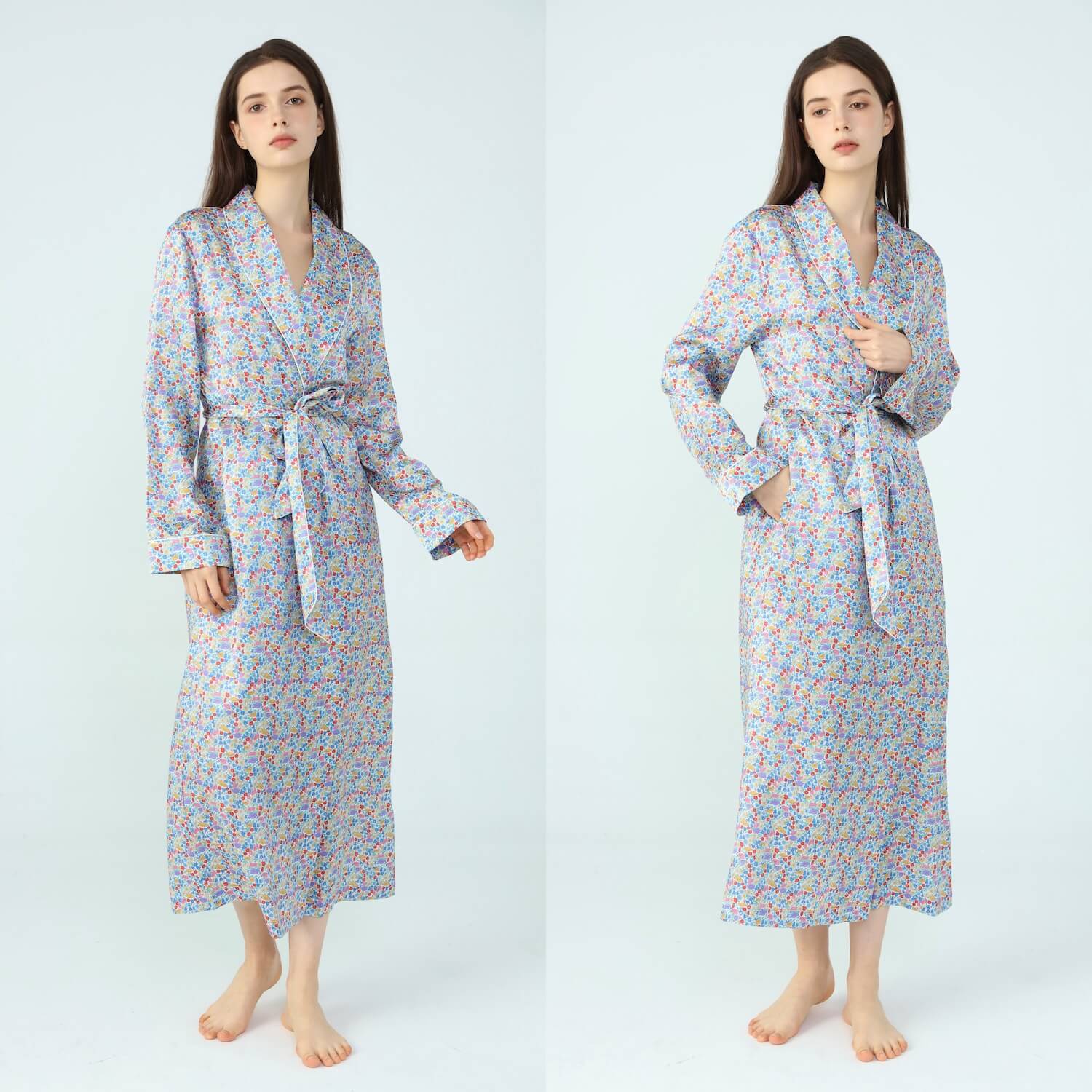Women’s Liberty Poppy Park Silk Dressing Gown