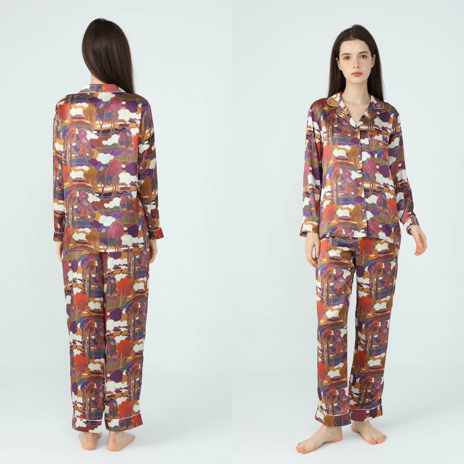 Women’s Liberty Prospect Road Sand Silk Pyjamas