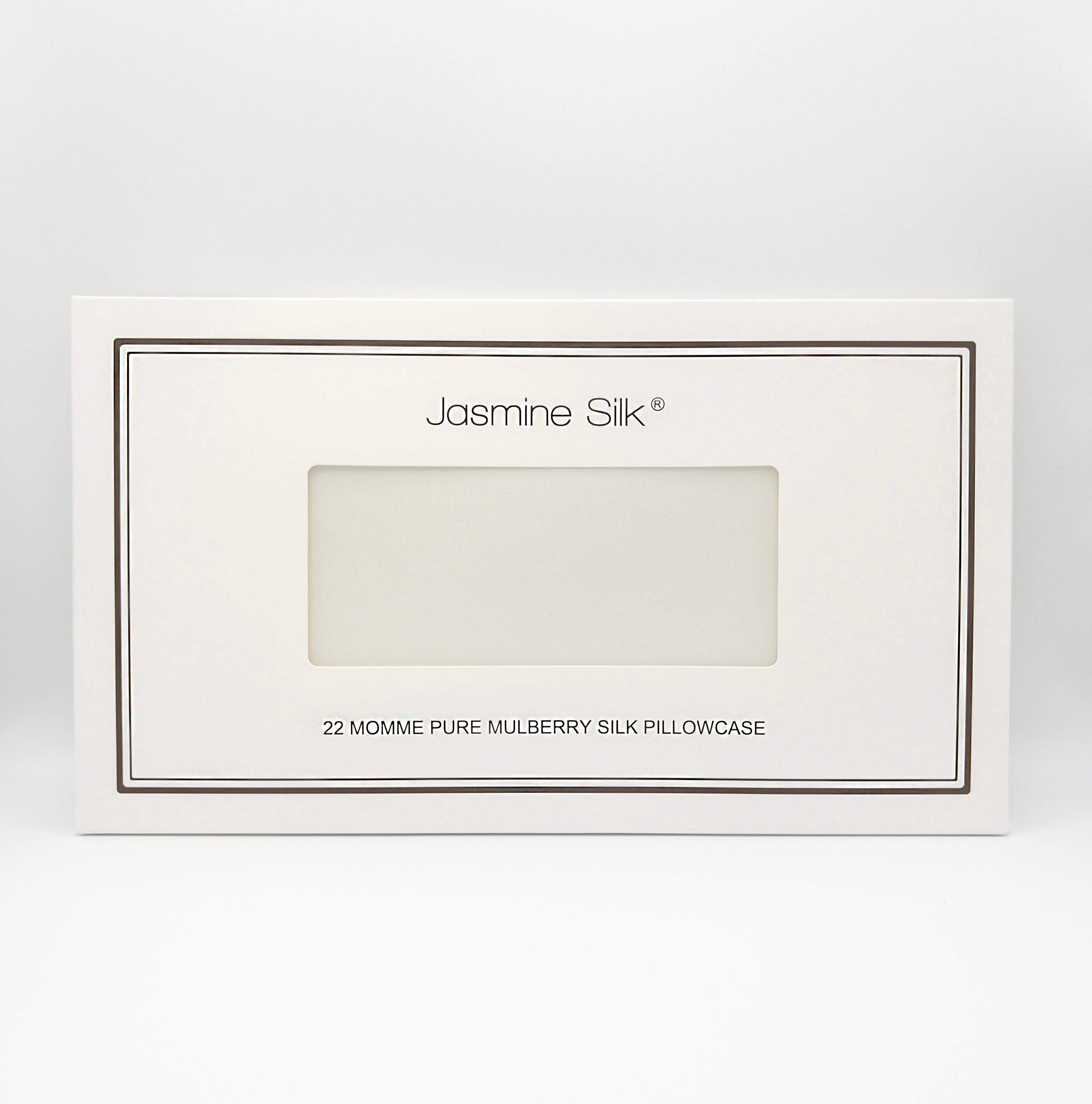 22 Momme Ivory Square Oxford Silk Pillowcase