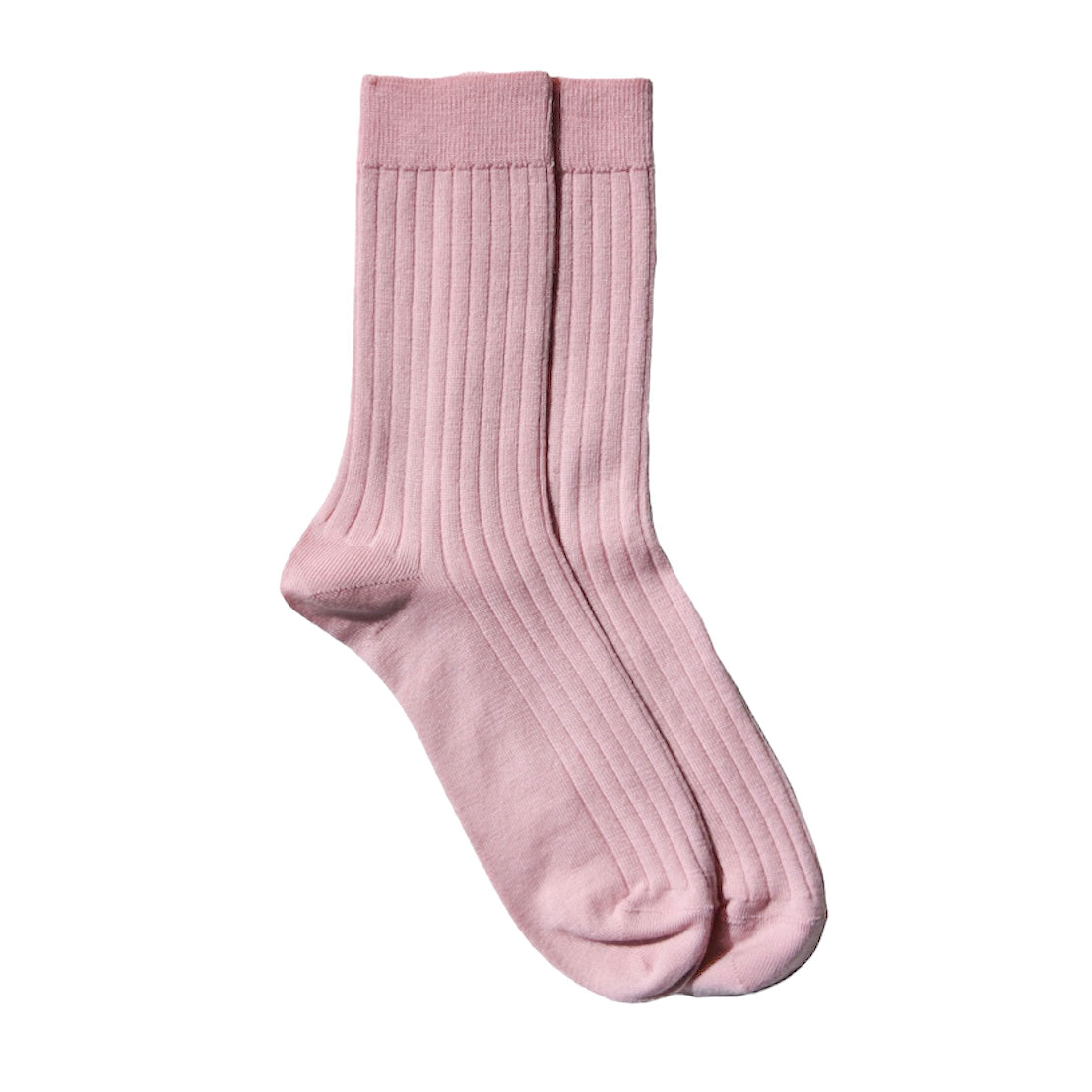 Ladies Ribbed Merino Wool Socks Wool Pink