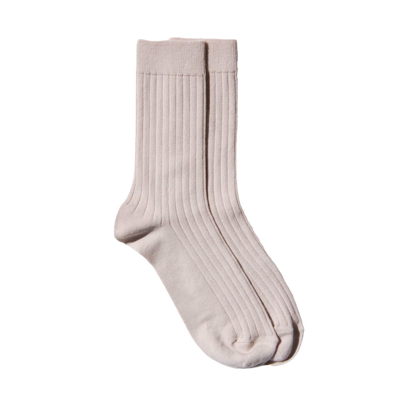 Ladies Ribbed Merino Wool Socks Desert