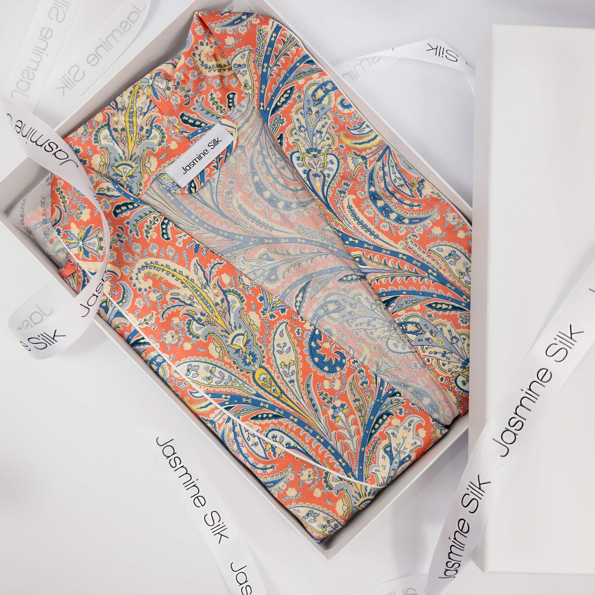 Women’s Liberty Great Missenden Orange Silk Dressing Gown