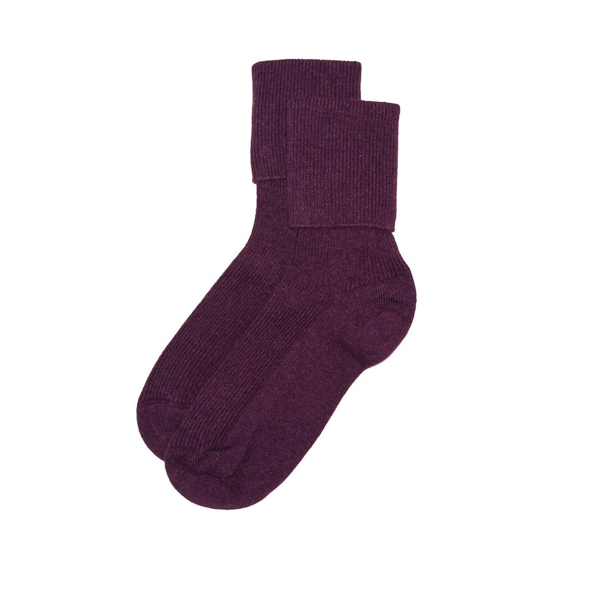 Ladies Cashmere Socks Purple