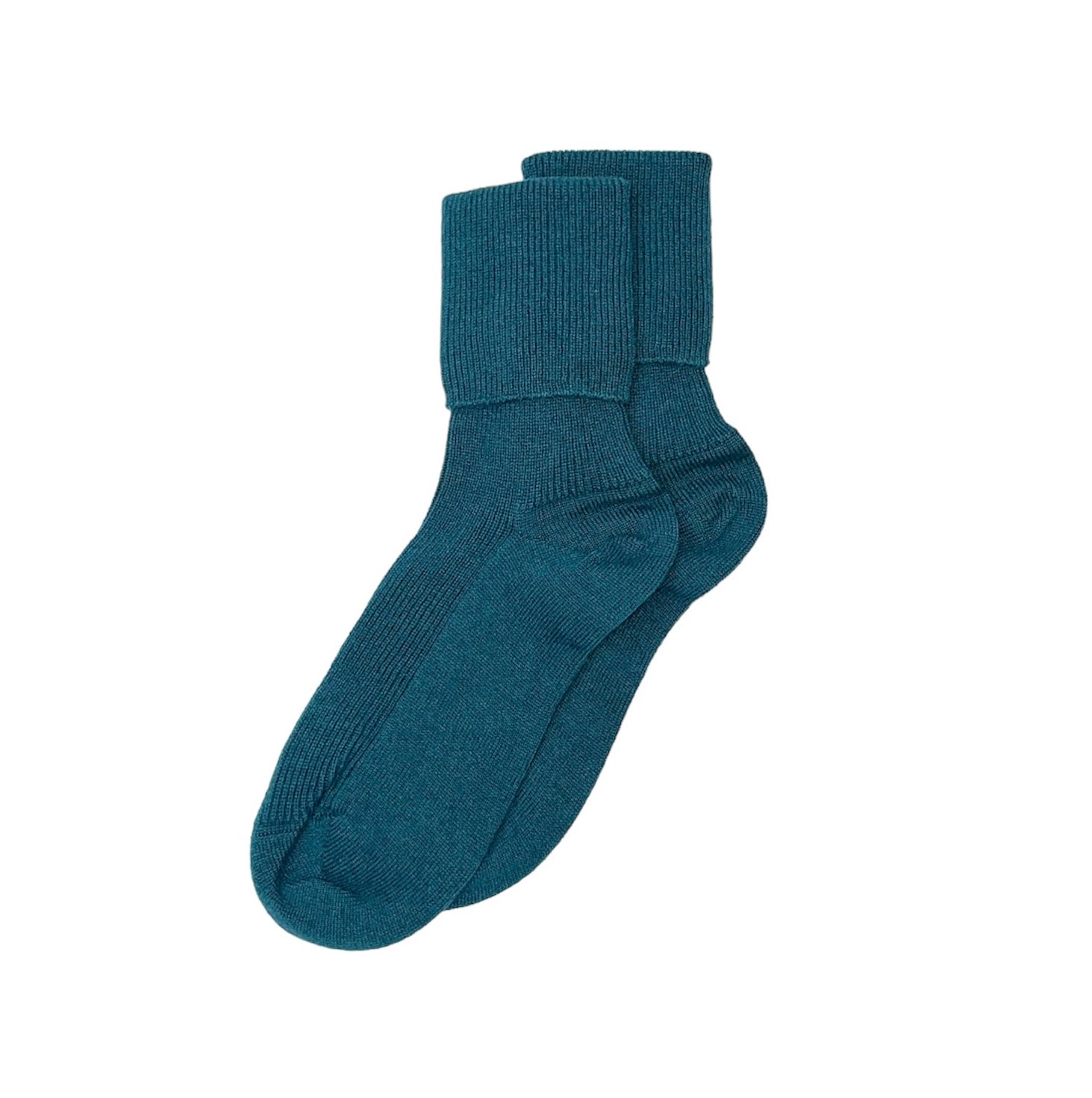 Ladies Cashmere Socks Teal