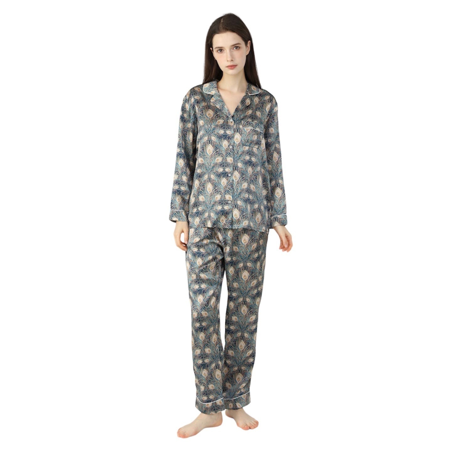 Women’s Liberty Juno Feather Silk Pyjamas