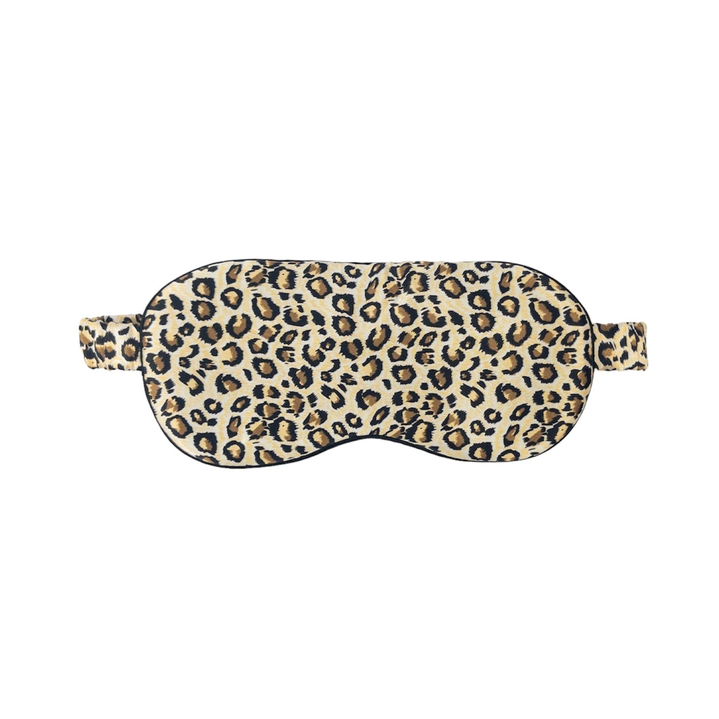 Silk Sleep Eye Mask With Silk Strap Leopard Print