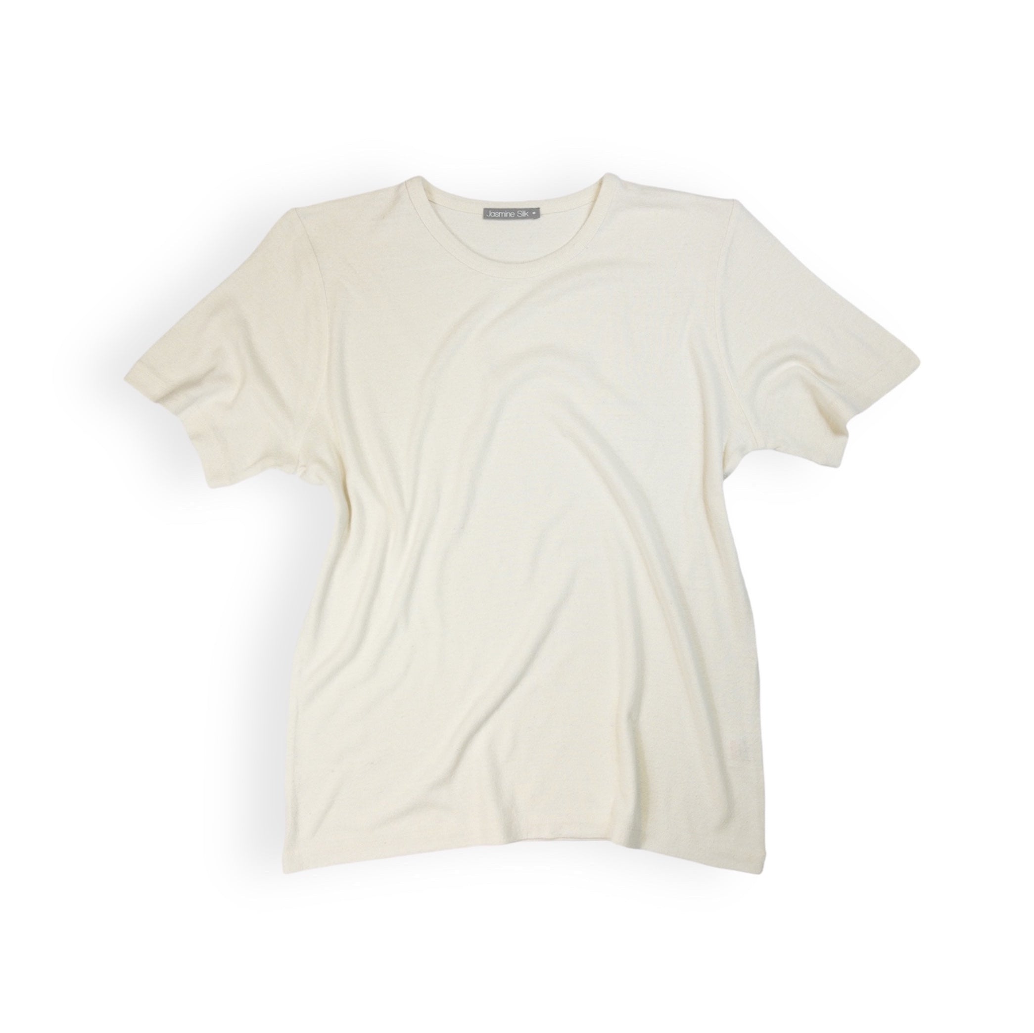 Ladies Ivory Noil Silk T-Shirt