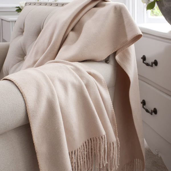 Silk Shawl Throw Nude