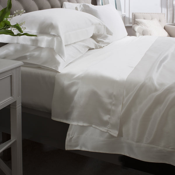 19 Momme Ivory Silk Flat Sheet