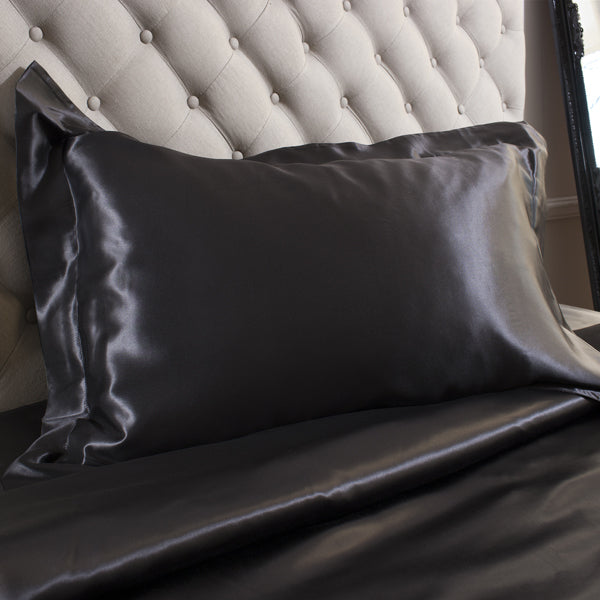 Black Oxford Silk Pillowcase