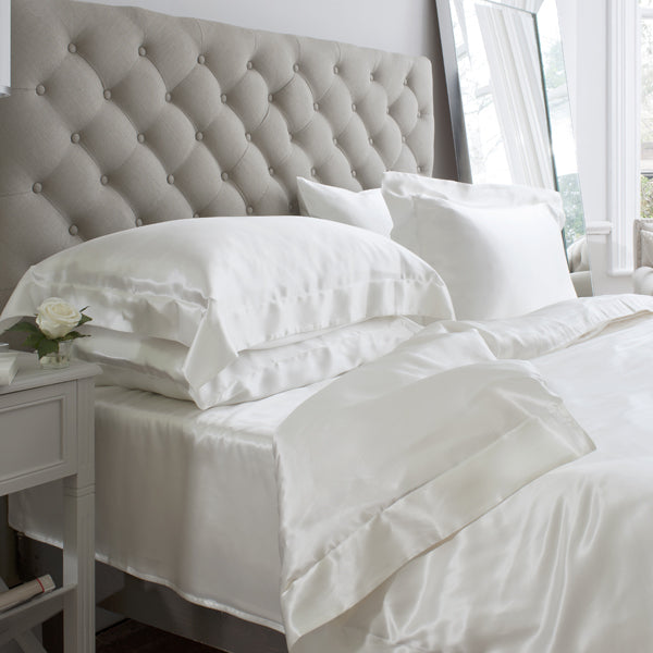 19 Momme Ivory 6PCs Silk Duvet Cover Set
