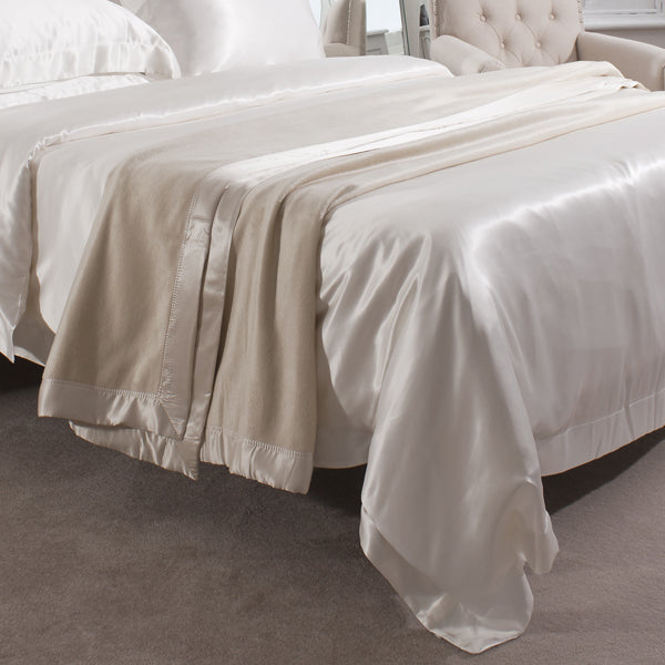 Ivory Silk Blanket
