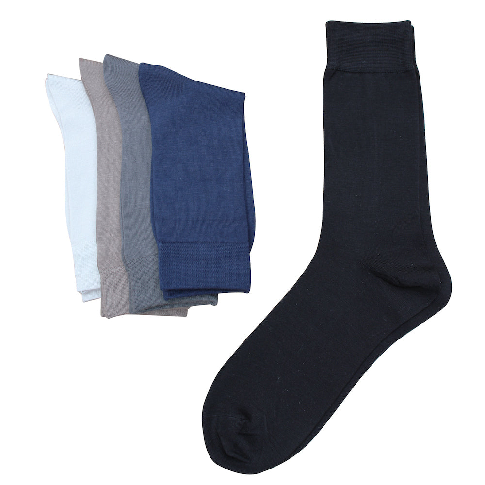 5 Pairs of Men's Pure Silk Socks Mixed