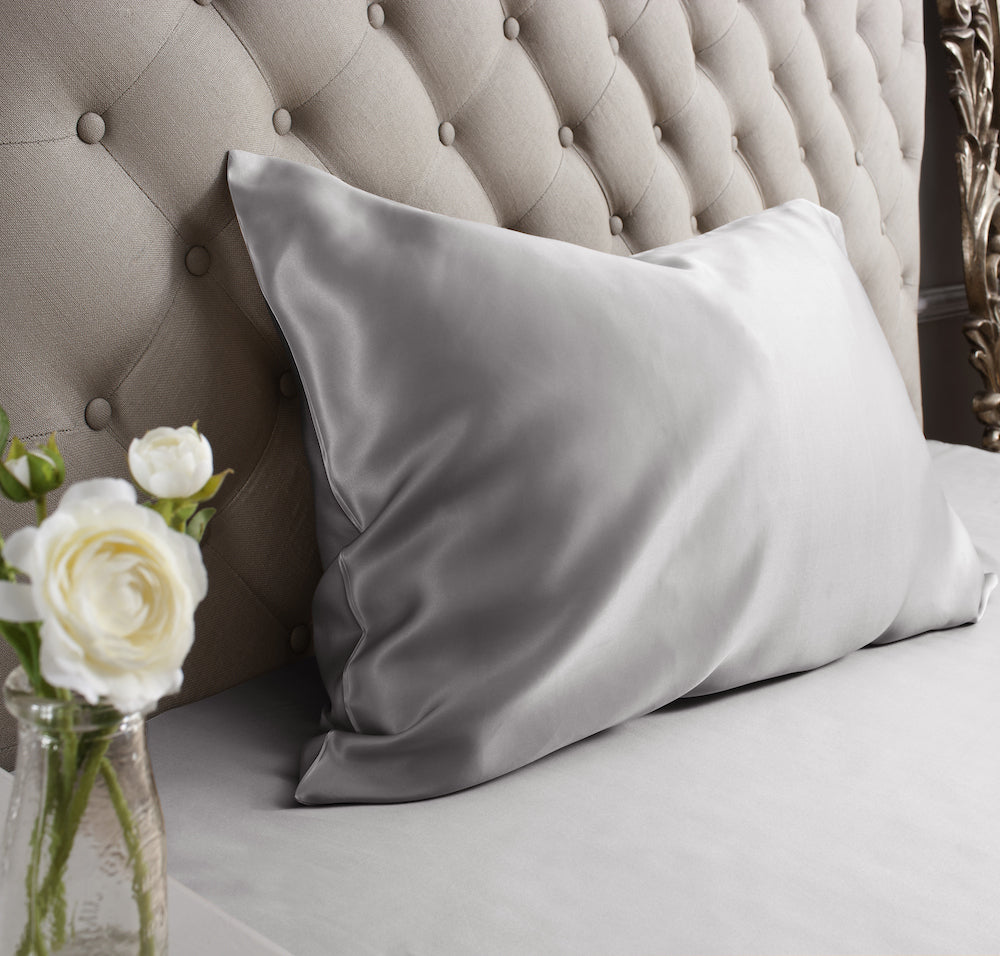 Grey Housewife Silk Pillowcase