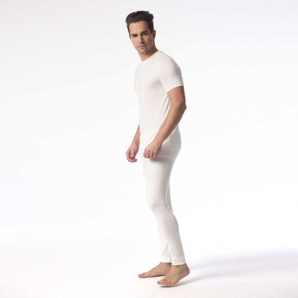 Mens Modal Thermal Long Johns - Ivory