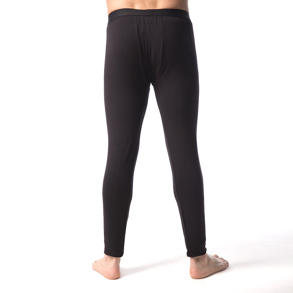 Mens Modal Thermal Long Johns - Black