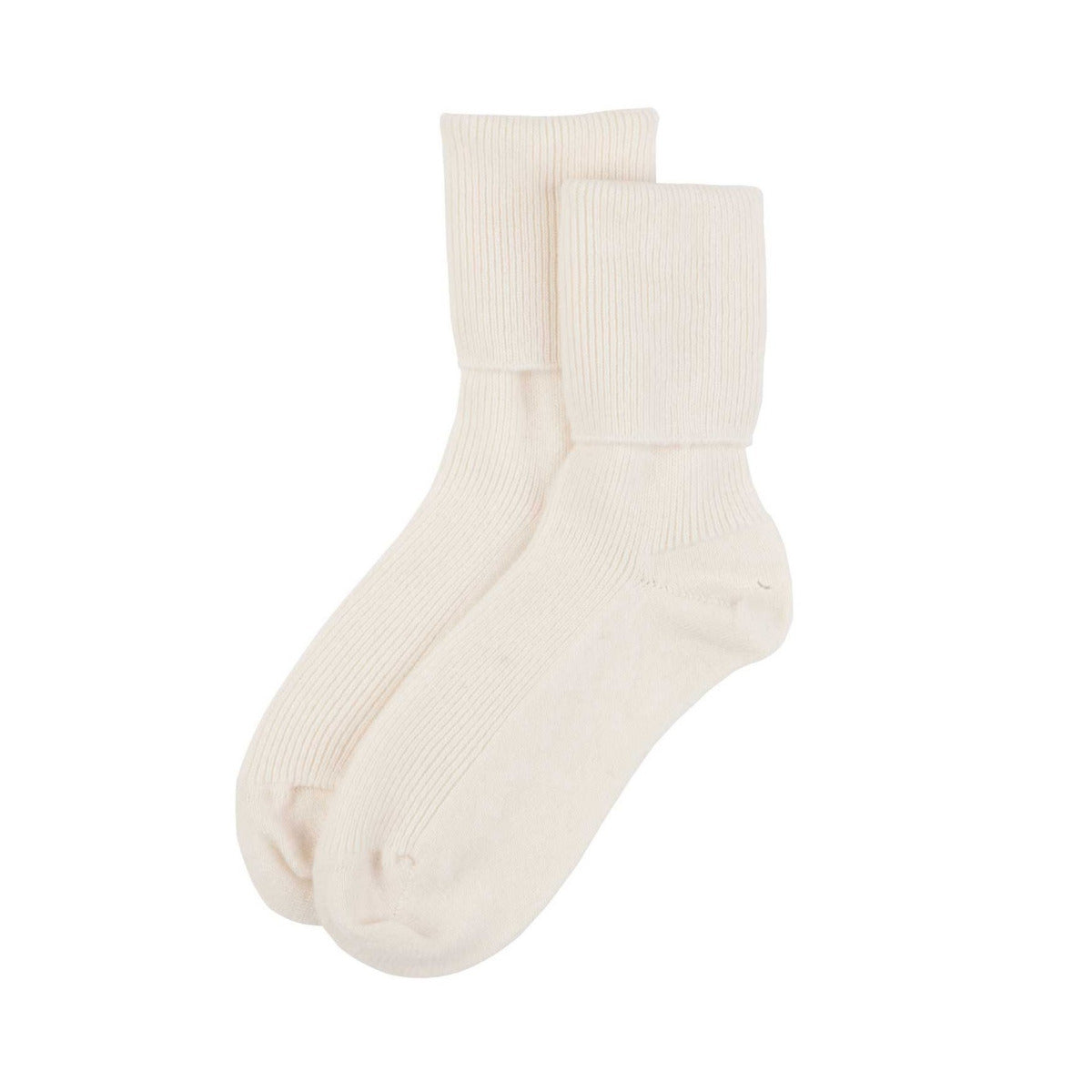 Ladies Cashmere Socks Ivory