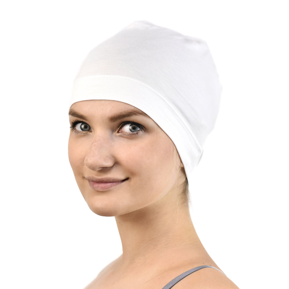 Pure Bamboo Sleep Cap - Suitable for Chemo & Hair Loss Ivory
