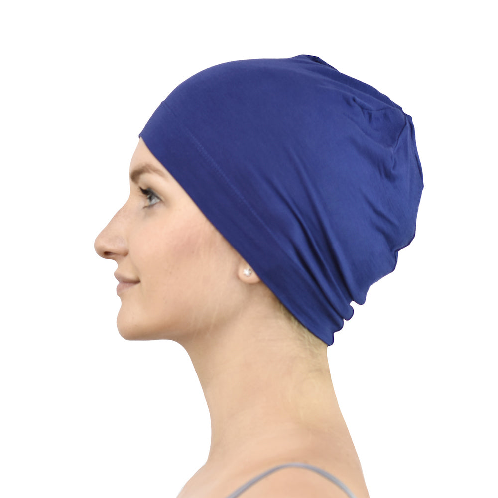 Pure Bamboo Sleep Cap - Suitable for Chemo & Hair Loss Navy